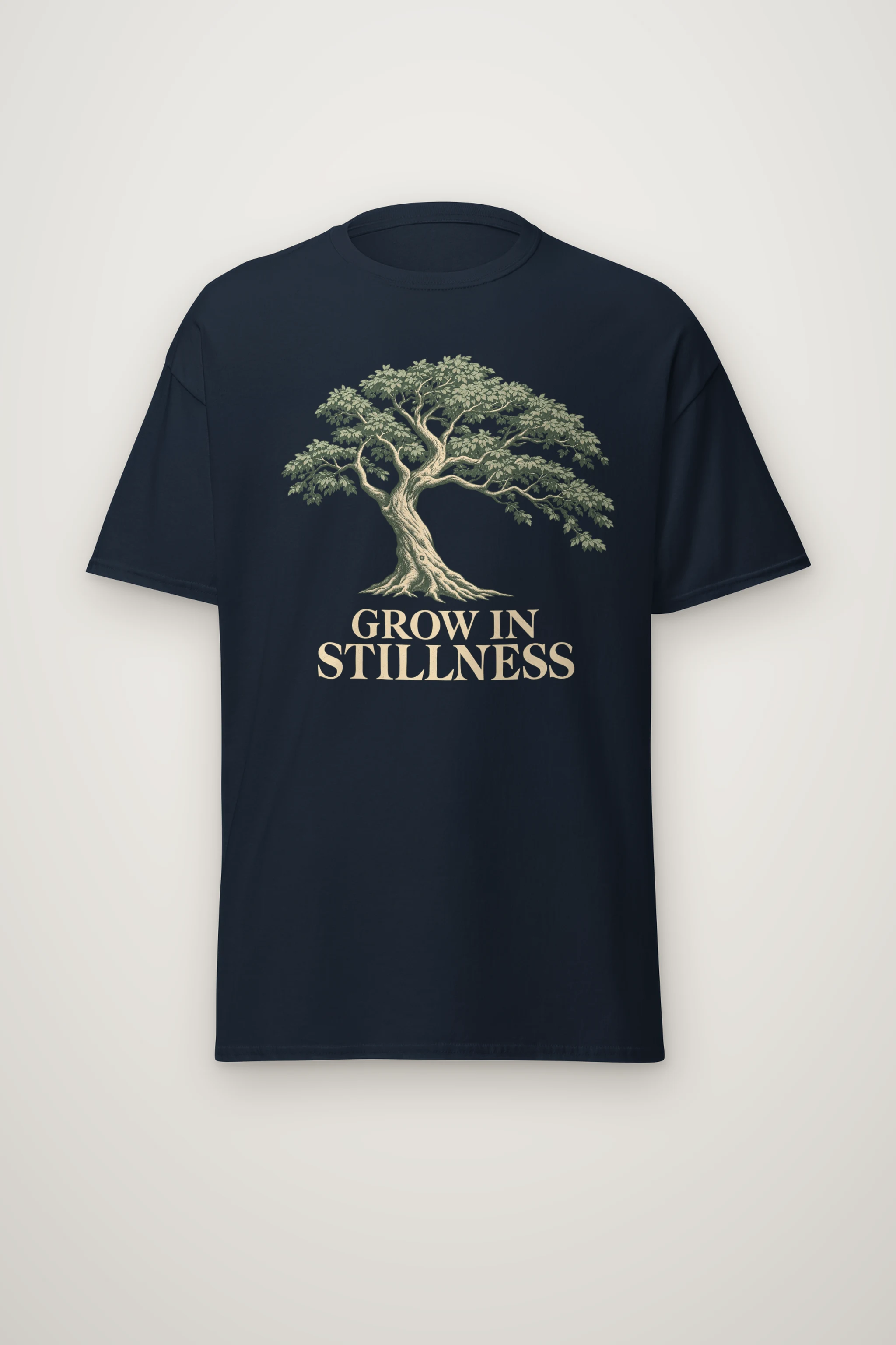 "Grow In Stillness" Heavyweight Unisex Crewneck T-shirt