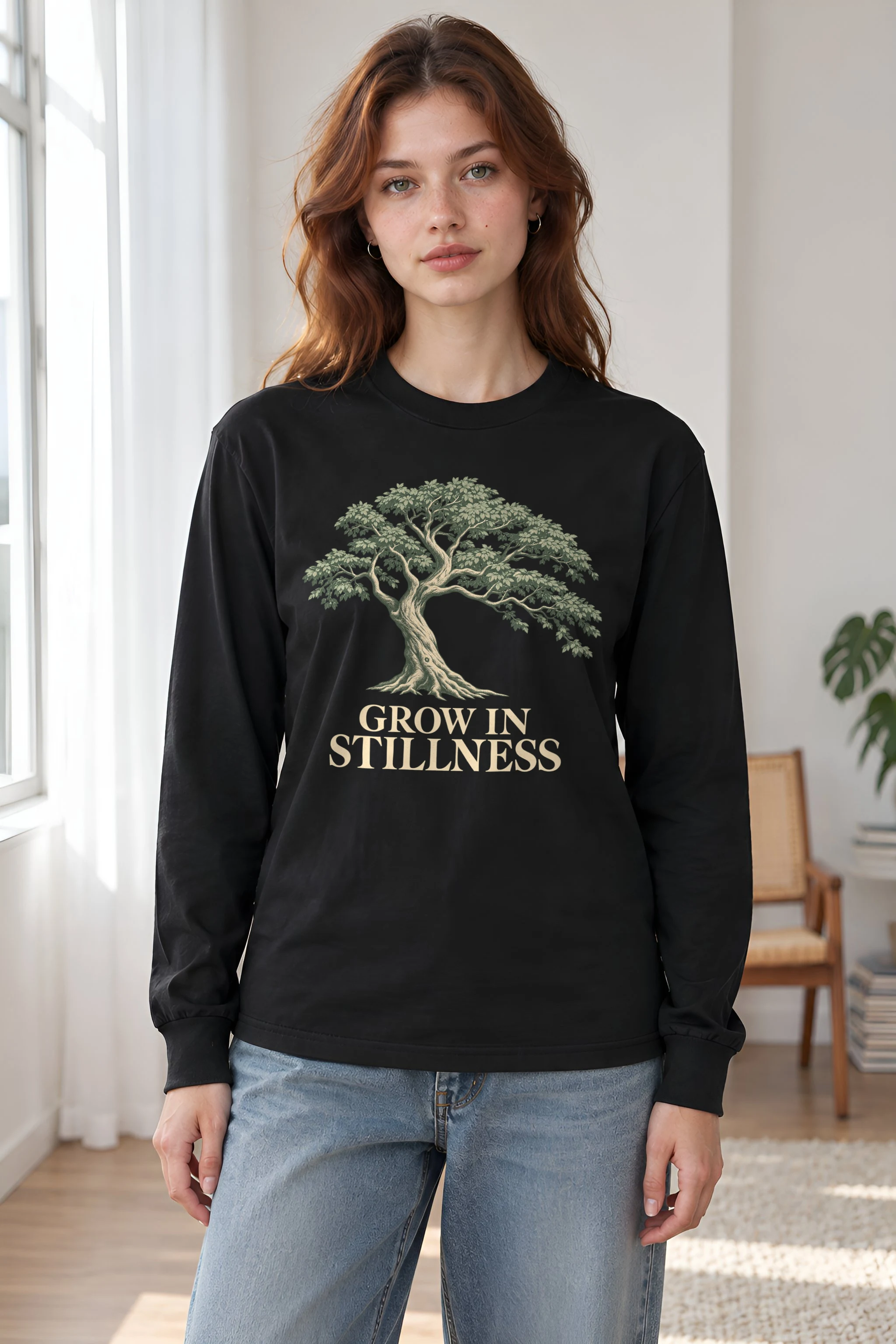 "Grow In Stillness" Unisex Longsleeve T-shirt