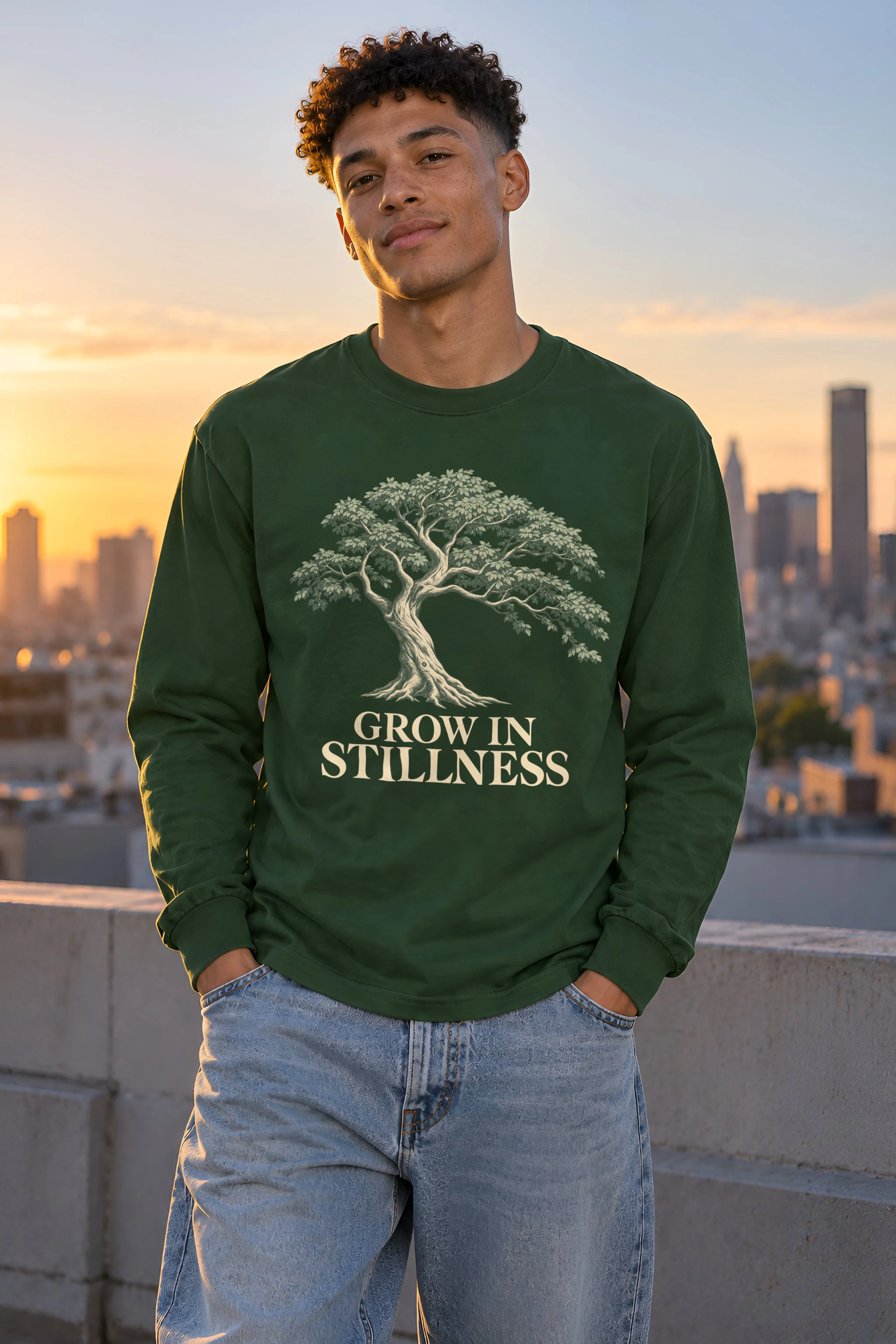 "Grow In Stillness" Unisex Longsleeve T-shirt