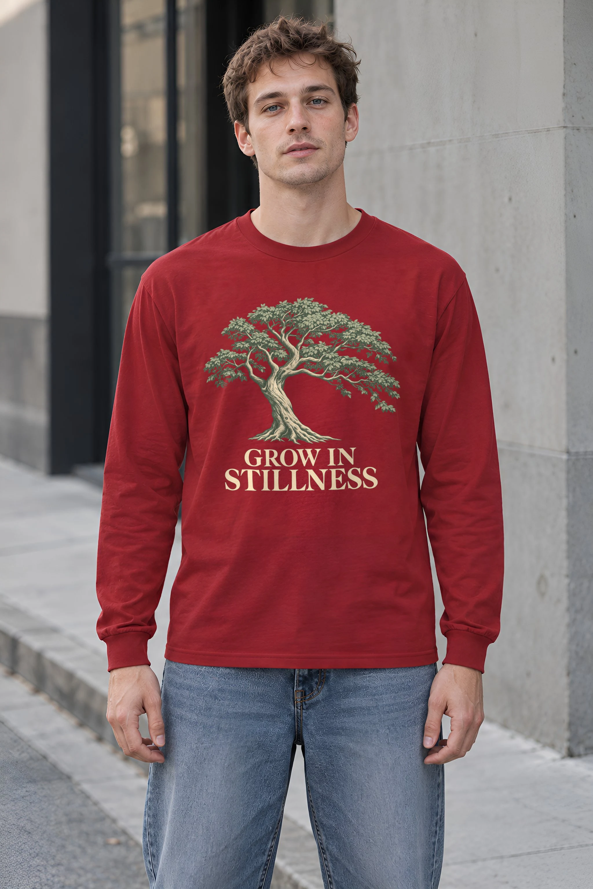 "Grow In Stillness" Unisex Longsleeve T-shirt