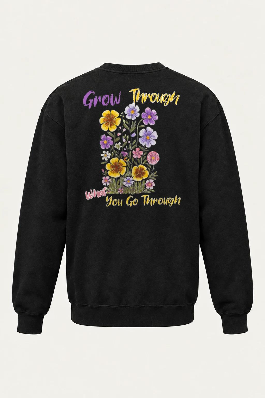 "Grow Through" Heavy Blend Unisex Crewneck Sweatshirt | Gildan 18000