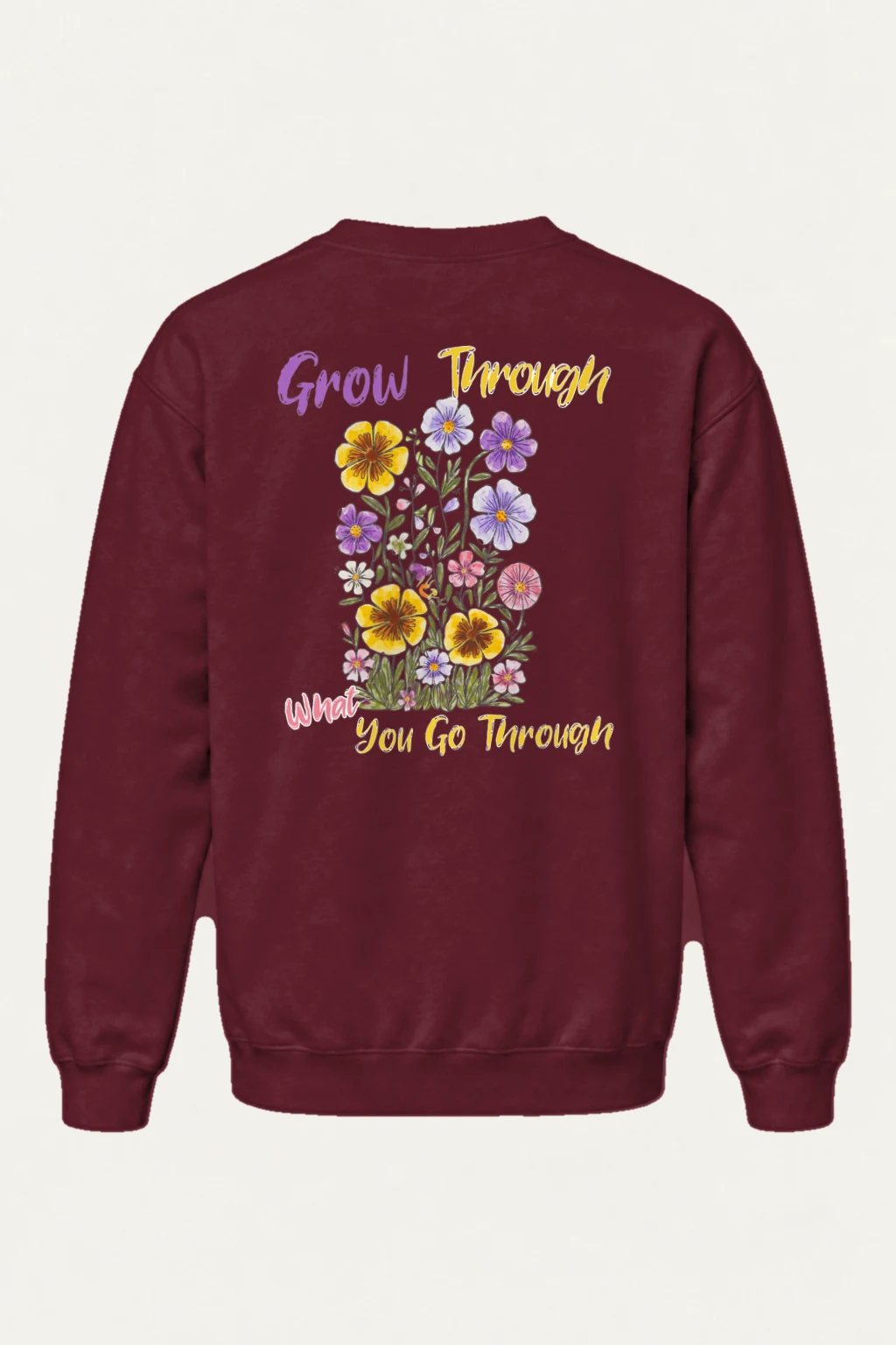 "Grow Through" Heavy Blend Unisex Crewneck Sweatshirt | Gildan 18000