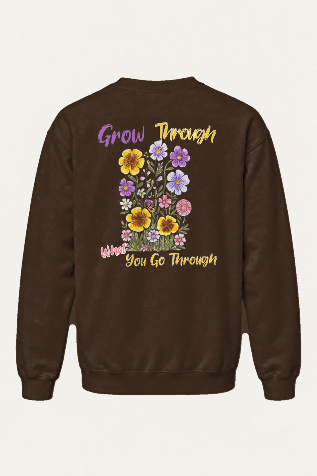 "Grow Through" Heavy Blend Unisex Crewneck Sweatshirt | Gildan 18000
