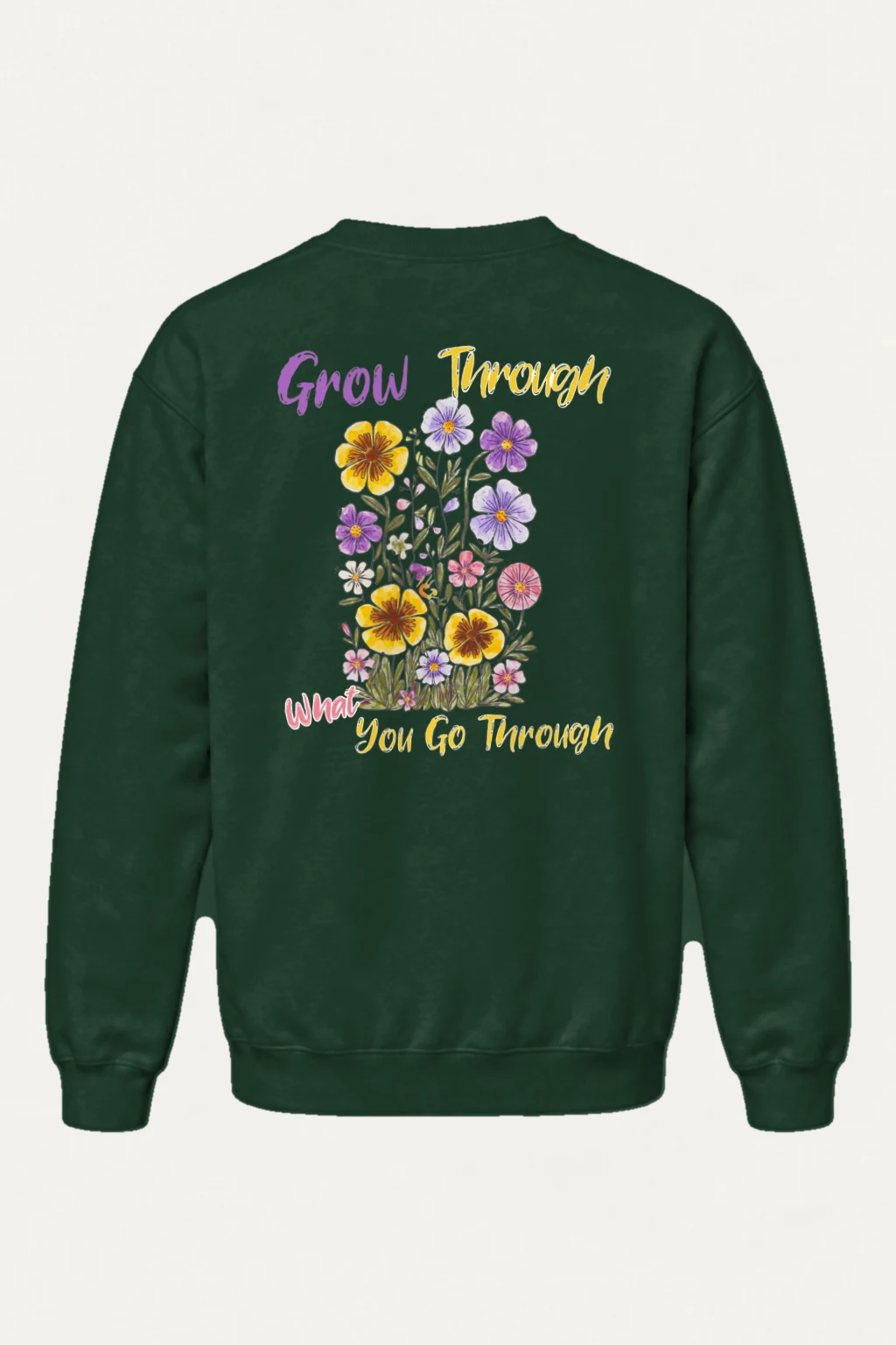 "Grow Through" Heavy Blend Unisex Crewneck Sweatshirt | Gildan 18000