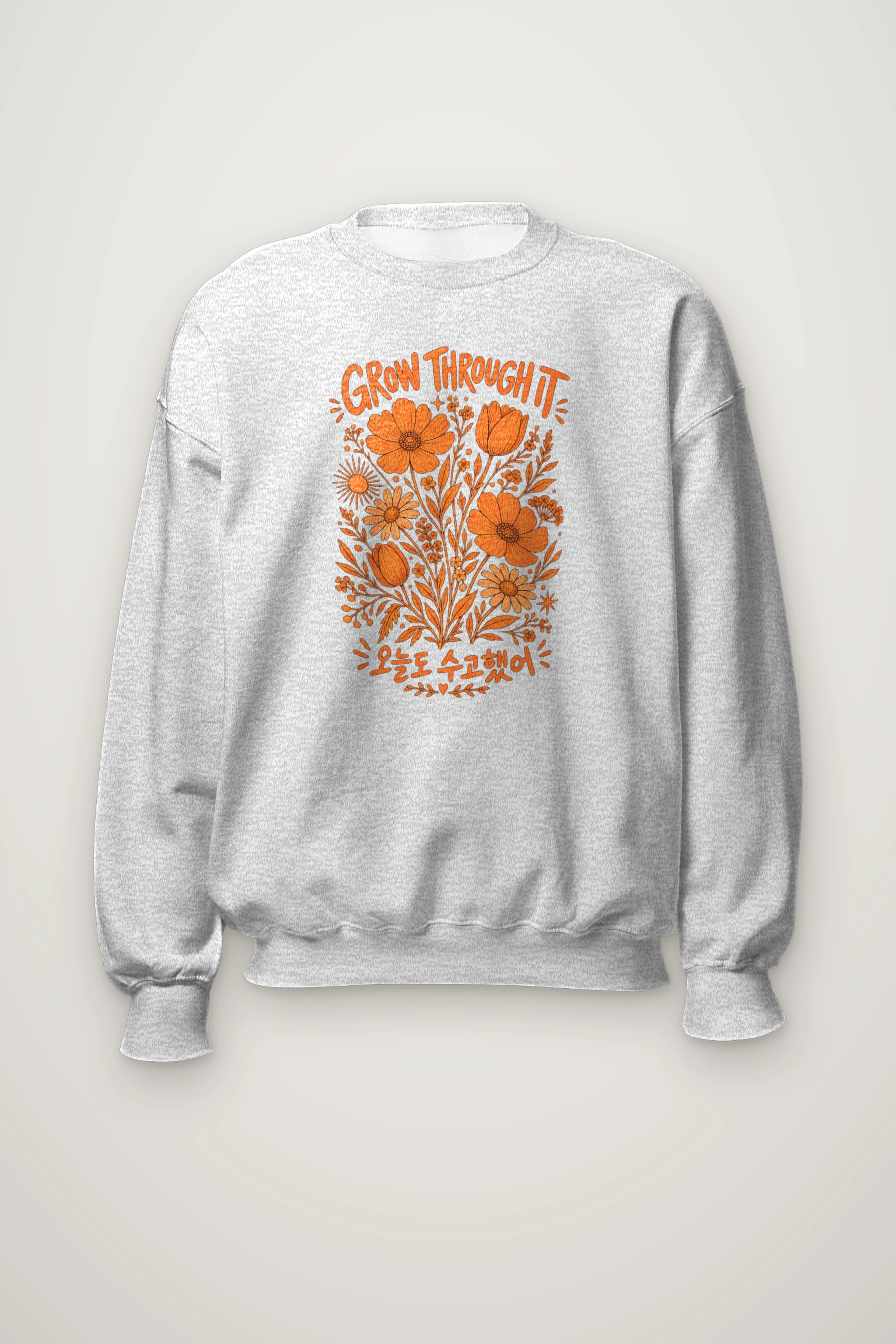 "Grow Through It" Heavy Blend Unisex Crewneck Sweatshirt