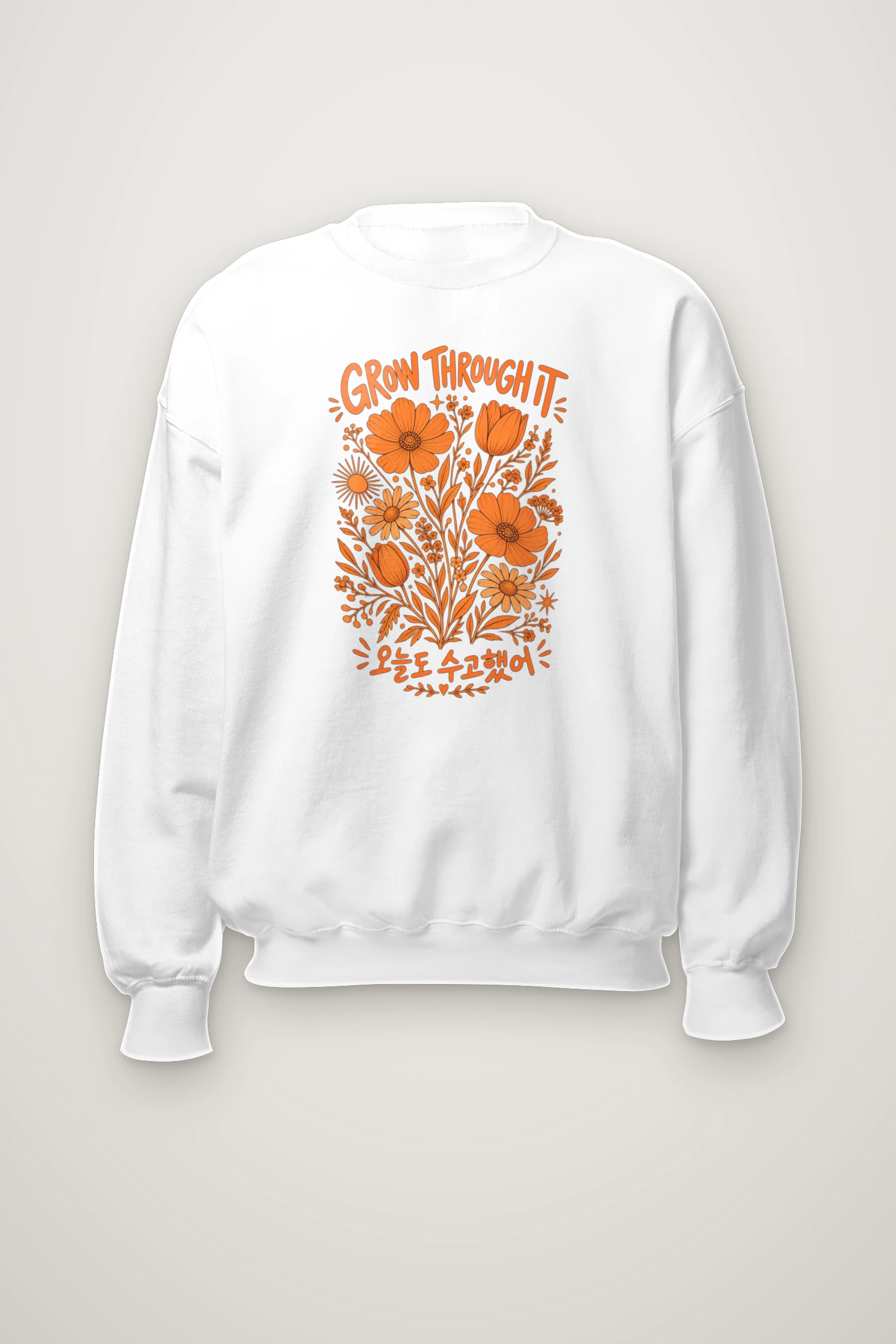 "Grow Through It" Heavy Blend Unisex Crewneck Sweatshirt