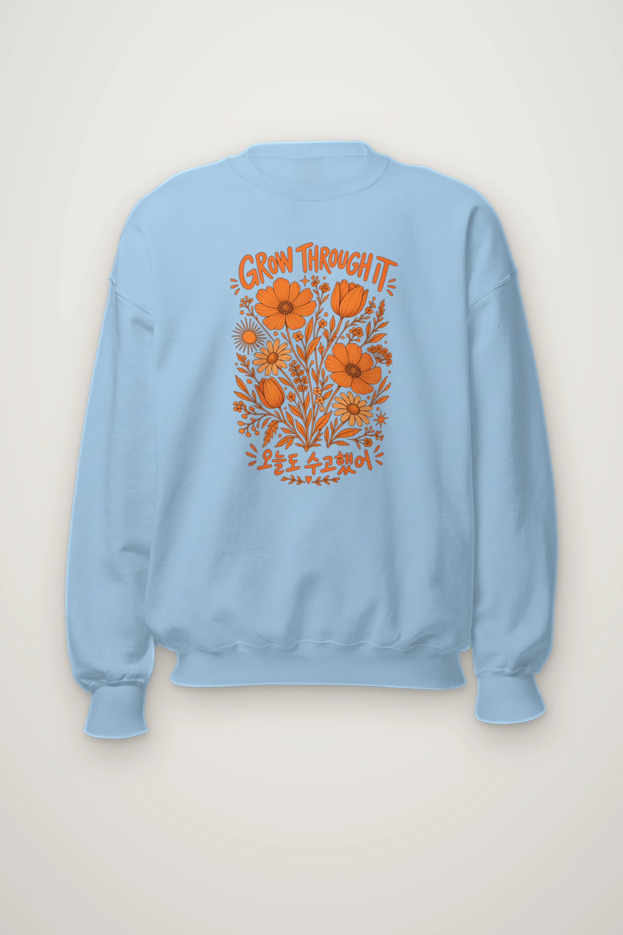 "Grow Through It" Heavy Blend Unisex Crewneck Sweatshirt