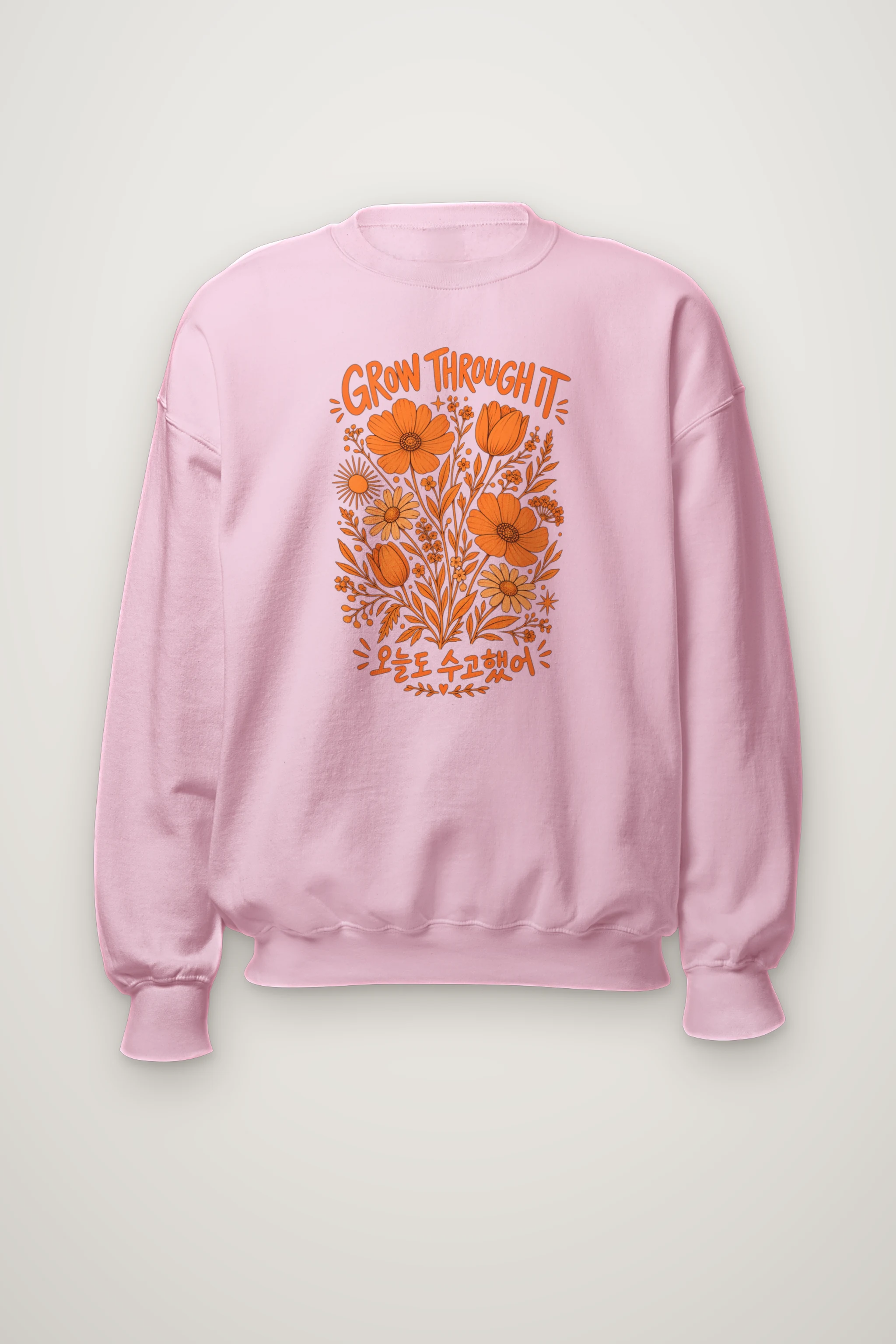 "Grow Through It" Heavy Blend Unisex Crewneck Sweatshirt