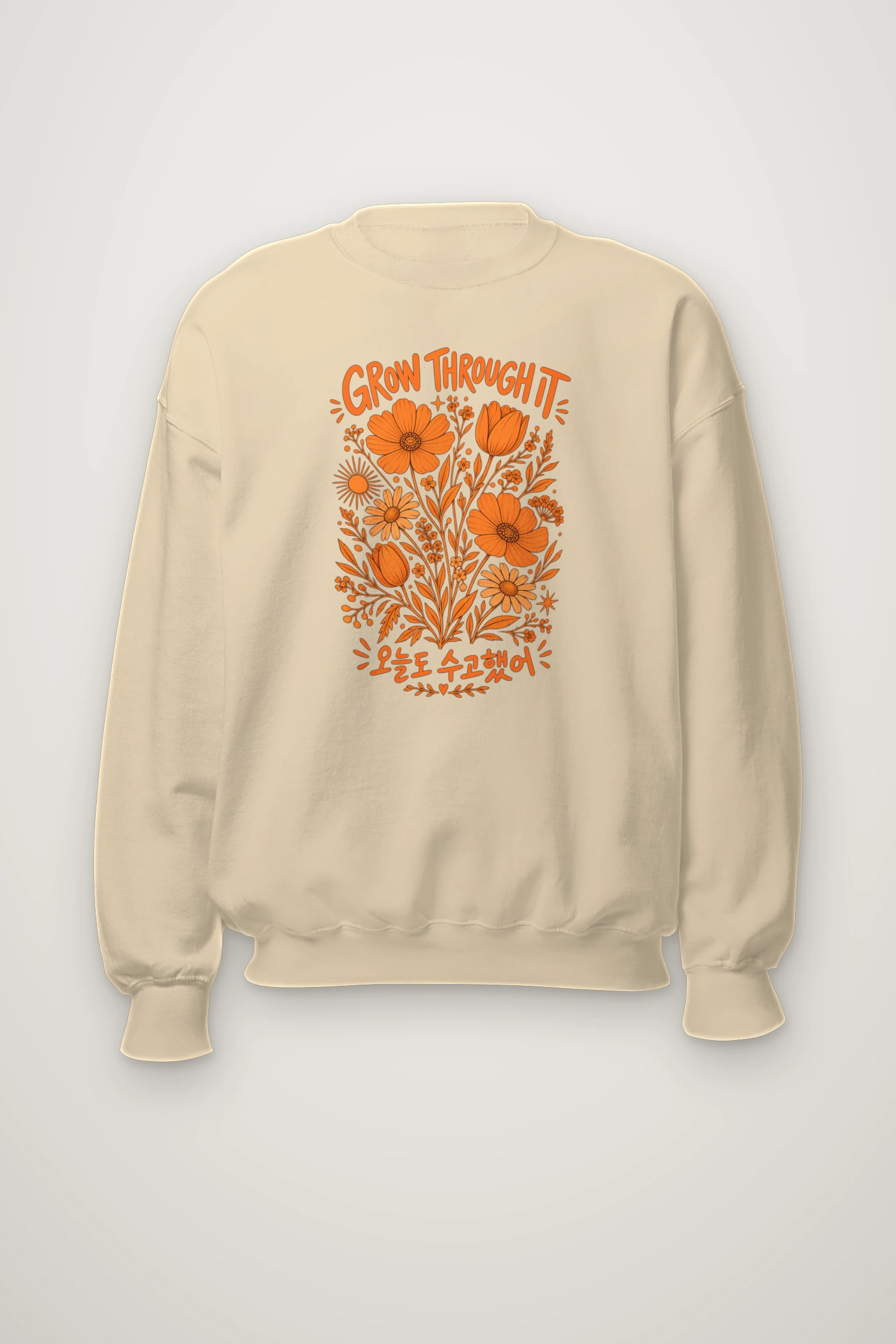 "Grow Through It" Heavy Blend Unisex Crewneck Sweatshirt