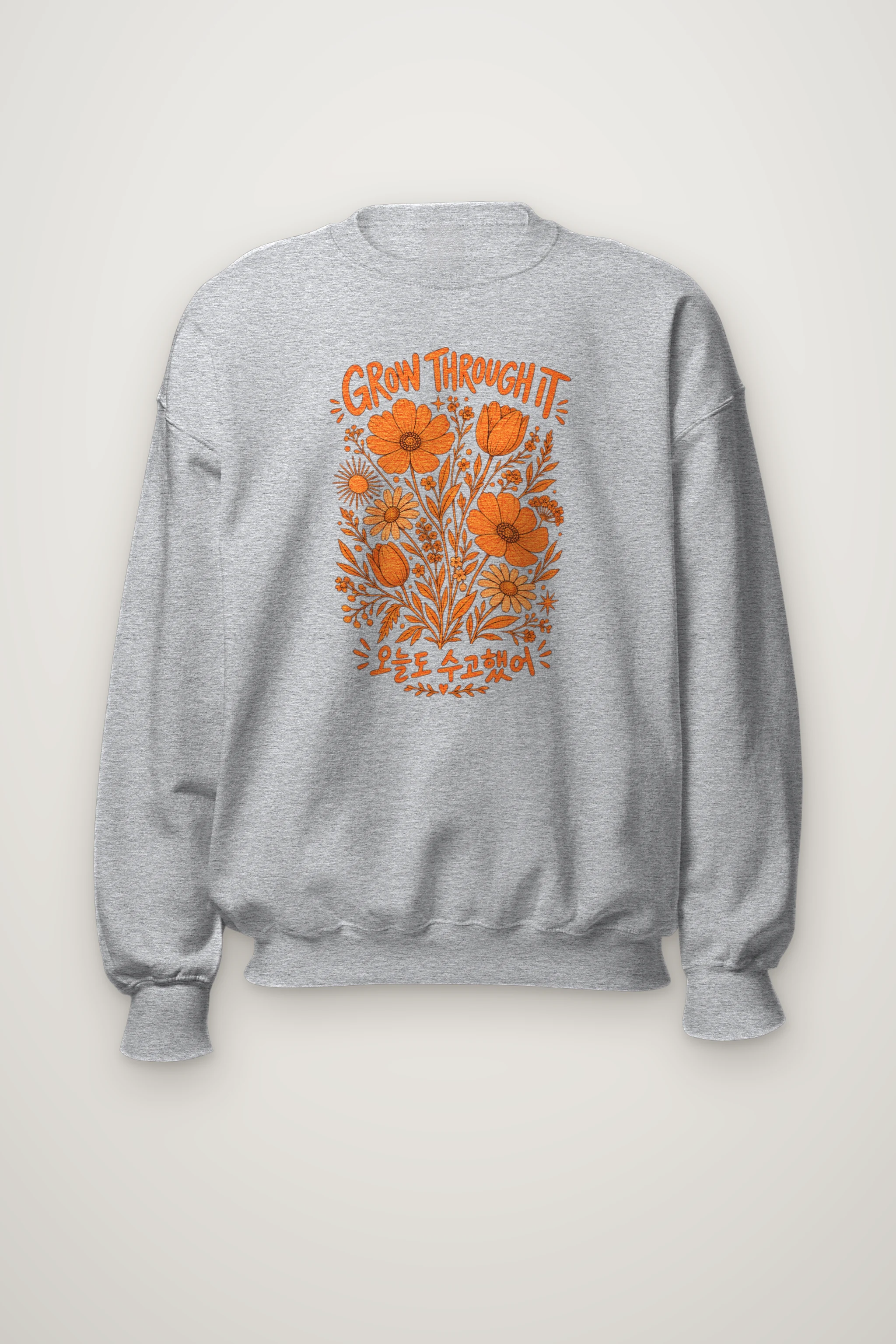 "Grow Through It" Heavy Blend Unisex Crewneck Sweatshirt
