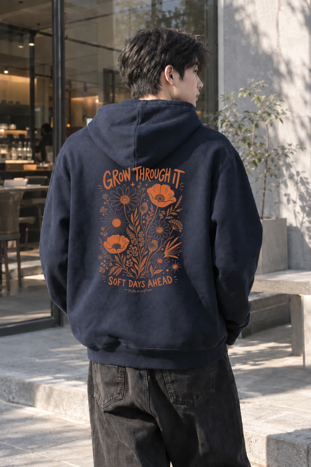 "Grow Through It" Heavy Blend Unisex Pullover Hoodie | Gildan 18500