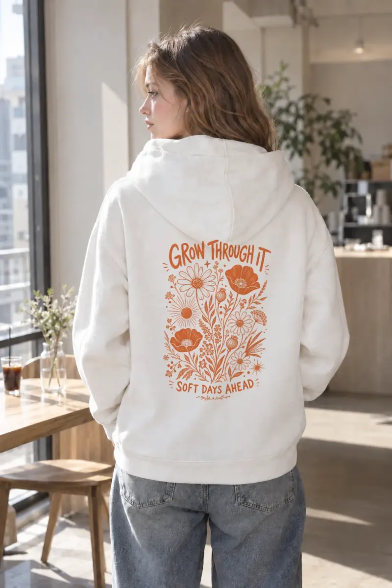 "Grow Through It" Heavy Blend Unisex Pullover Hoodie | Gildan 18500