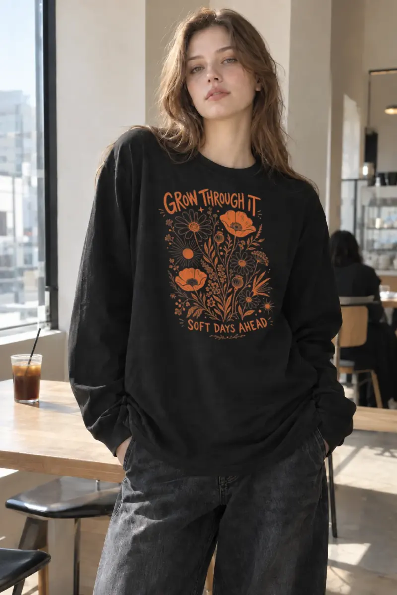 “Grow Through It” Unisex Longsleeve T-shirt | Gildan 2400