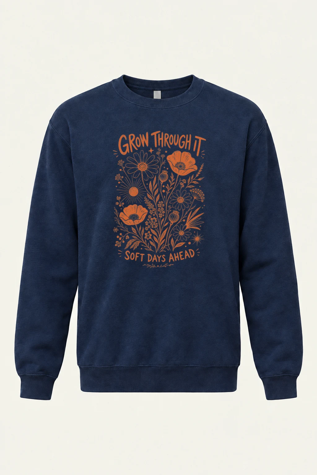 "Grow Through It" Unisex Sponge Fleece Crewneck Sweatshirt | Bella + Canvas 3901