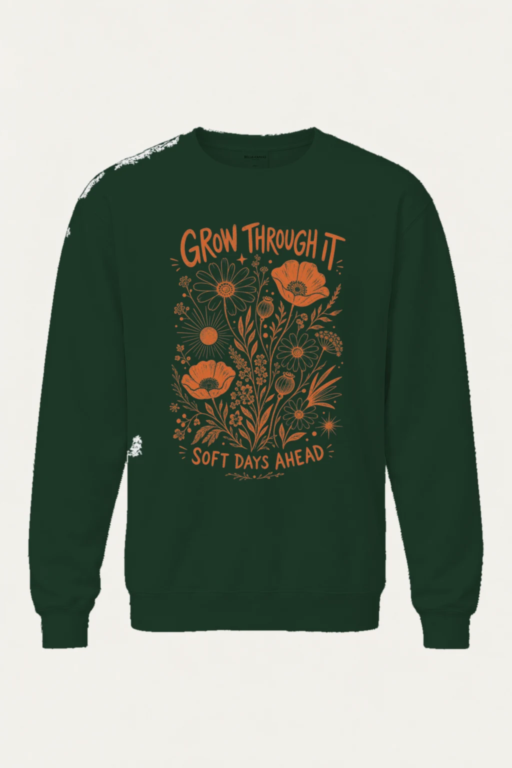 "Grow Through It" Unisex Sponge Fleece Crewneck Sweatshirt | Bella + Canvas 3901
