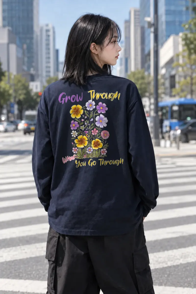“Grow Through” Unisex Longsleeve T-shirt | Gildan 2400