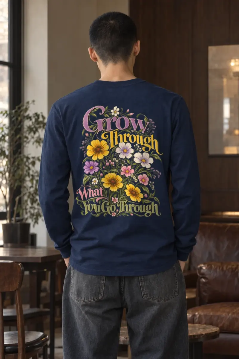 "Grow Through" Unisex Longsleeve T-shirt | Gildan 2400