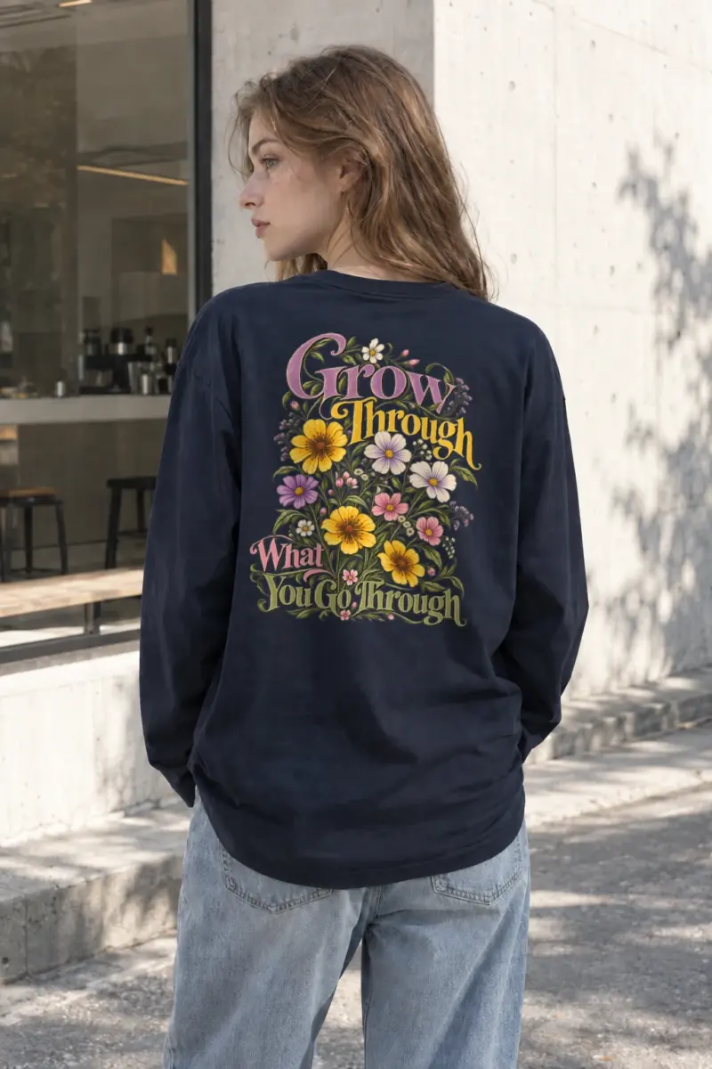 "Grow Through" Unisex Longsleeve T-shirt | Gildan 2400
