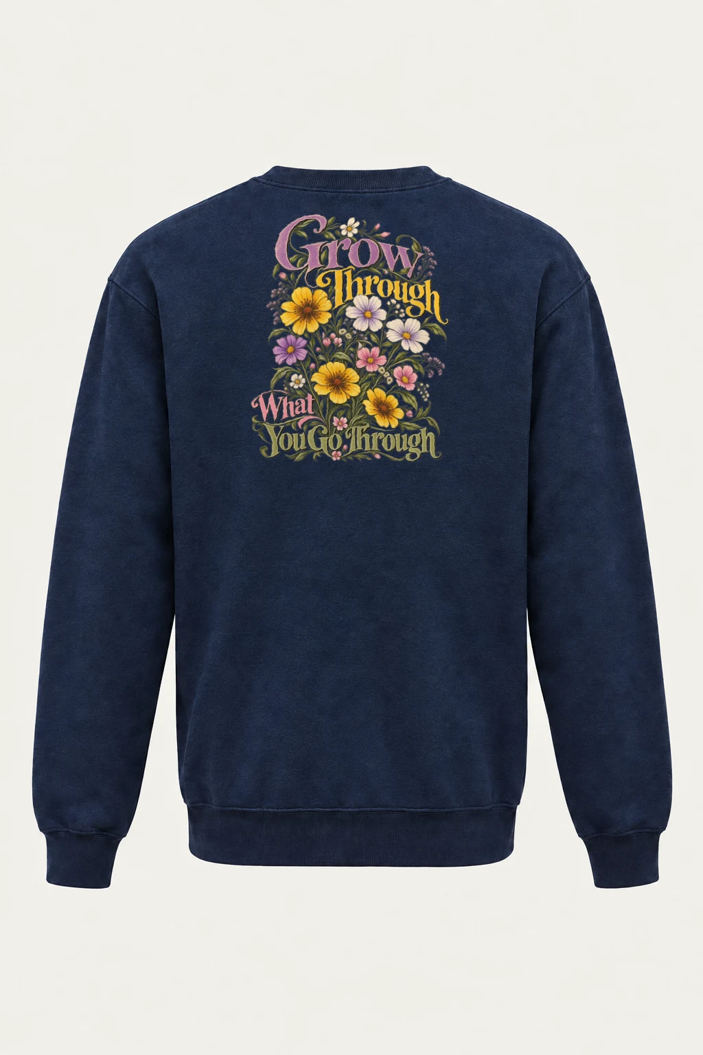 "Grow Through What You Go Through" Heavy Blend Unisex Crewneck Sweatshirt | Gildan 18000