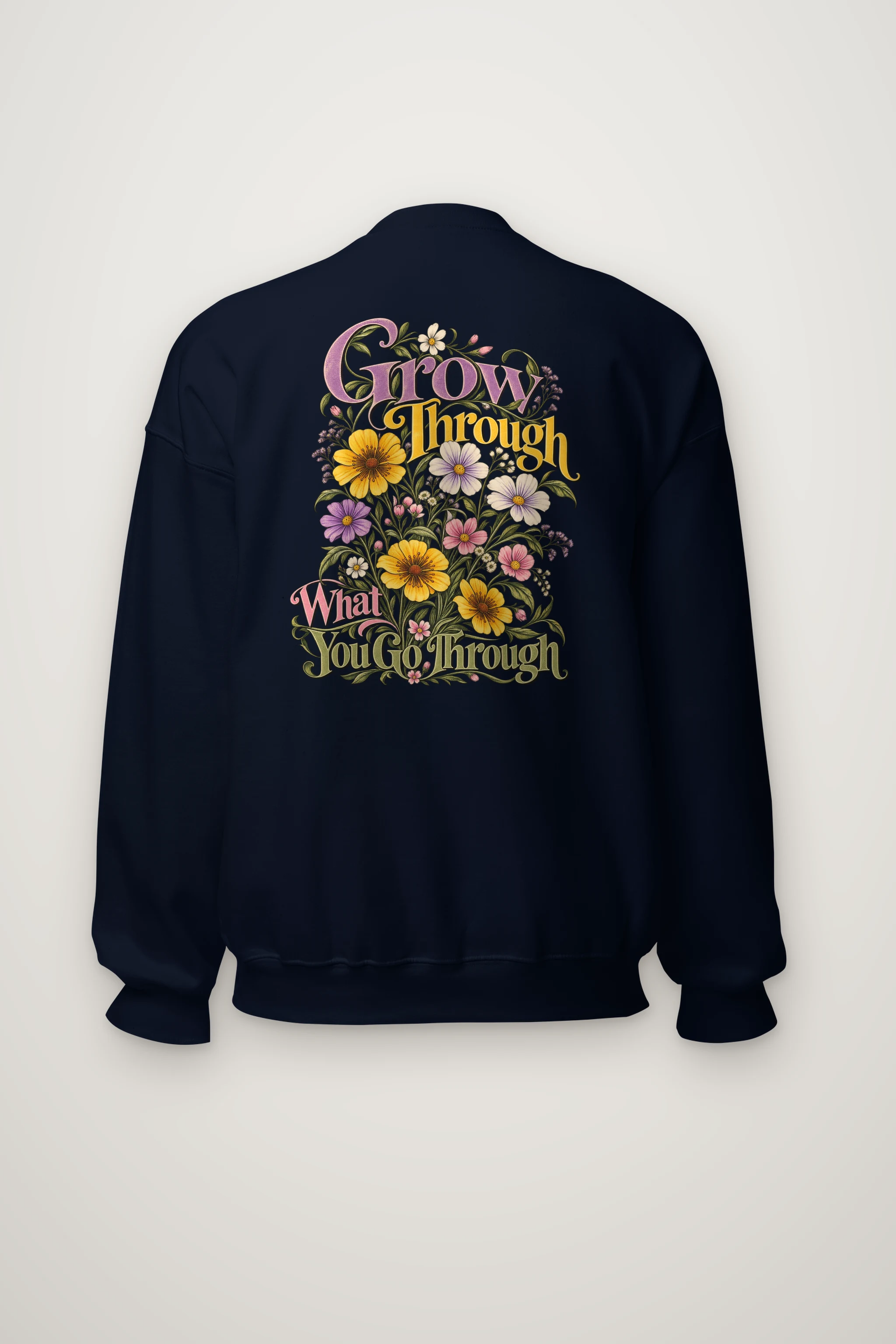 "Grow Through What You Go Through" Heavy Blend Unisex Crewneck Sweatshirt