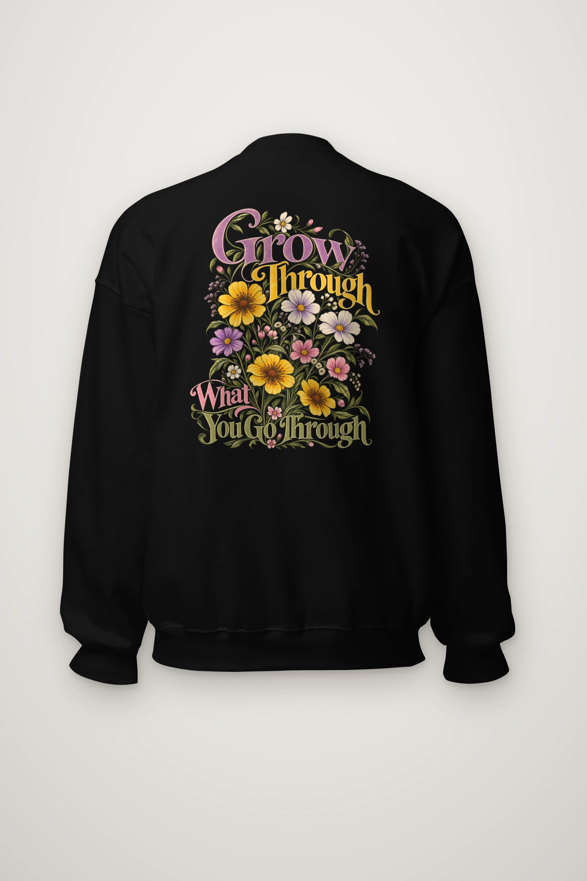 "Grow Through What You Go Through" Heavy Blend Unisex Crewneck Sweatshirt