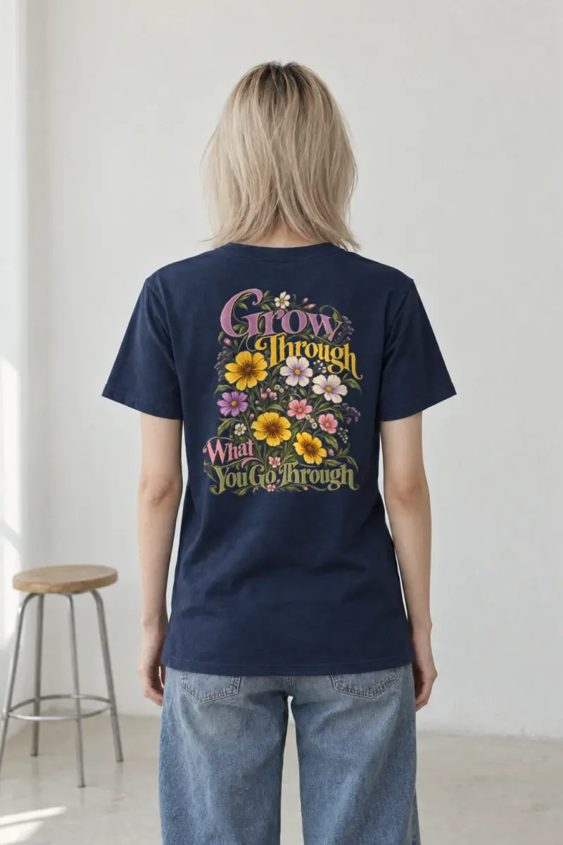 "Grow Through What You Go Through" Heavyweight Unisex Crewneck T-shirt | Gildan 5000