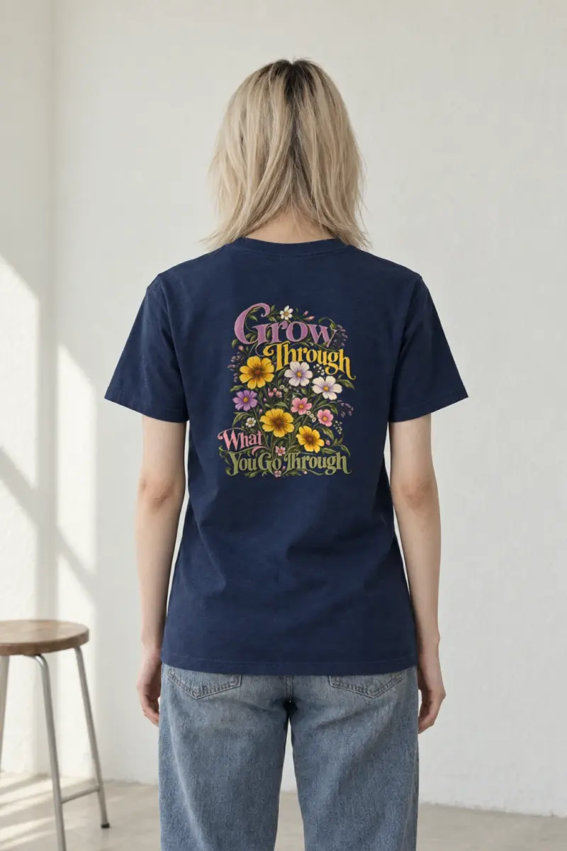 "Grow Through What You Go Through" Heavyweight Unisex Crewneck T-shirt