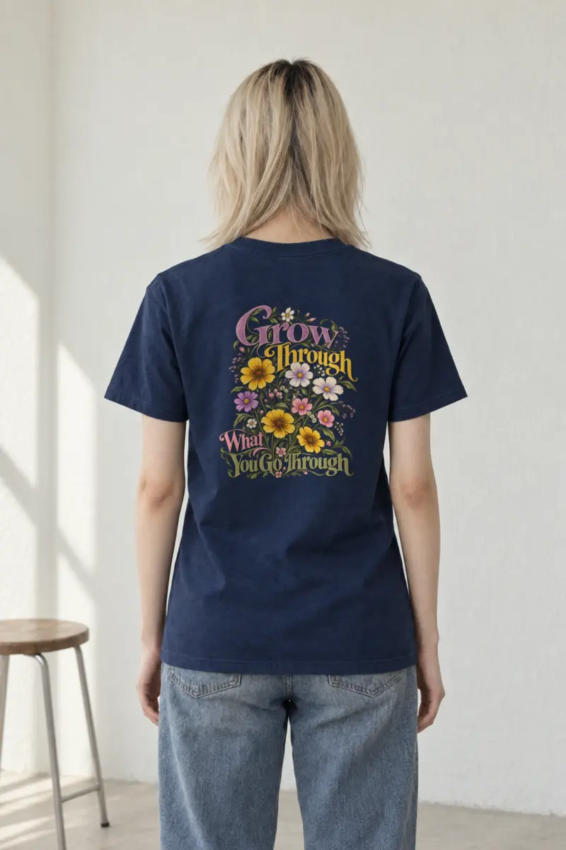 "Grow Through What You Go Through" Heavyweight Unisex Crewneck T-shirt