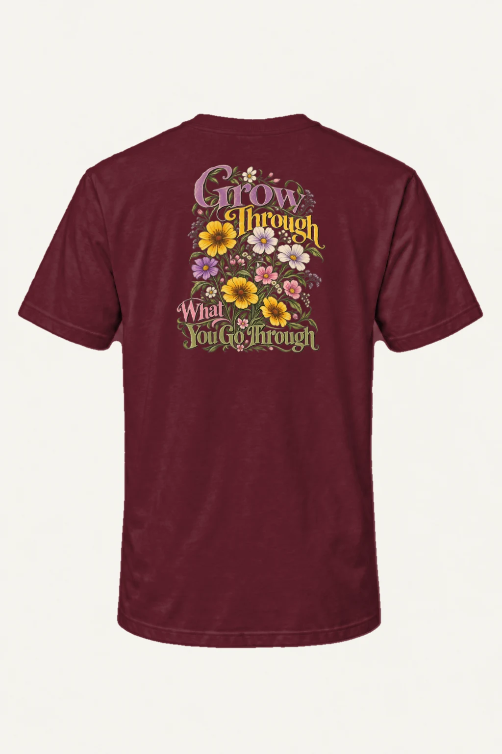 "Grow Through What You Go Through" Heavyweight Unisex Crewneck T-shirt | Gildan 5000