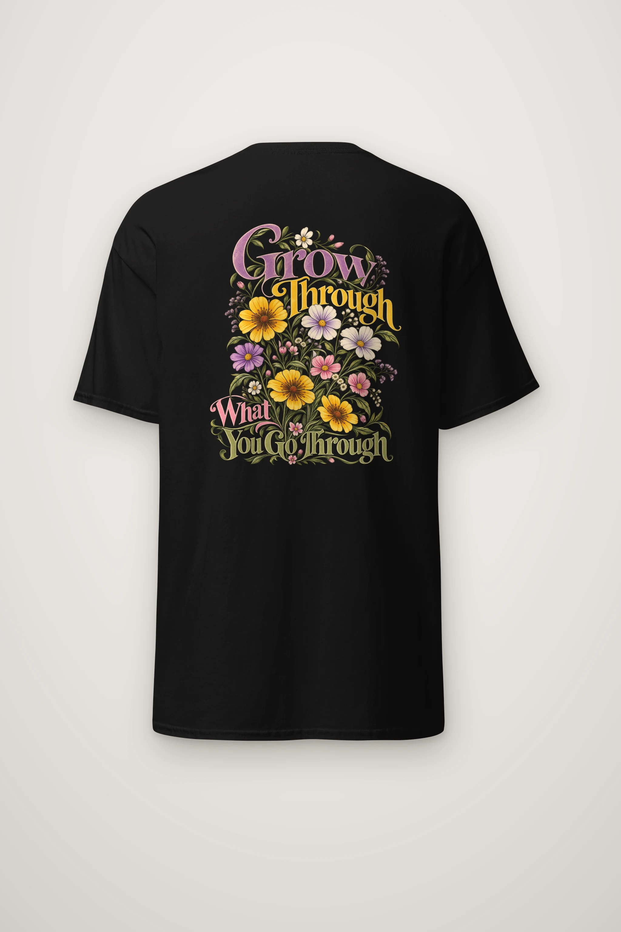 "Grow Through What You Go Through" Heavyweight Unisex Crewneck T-shirt