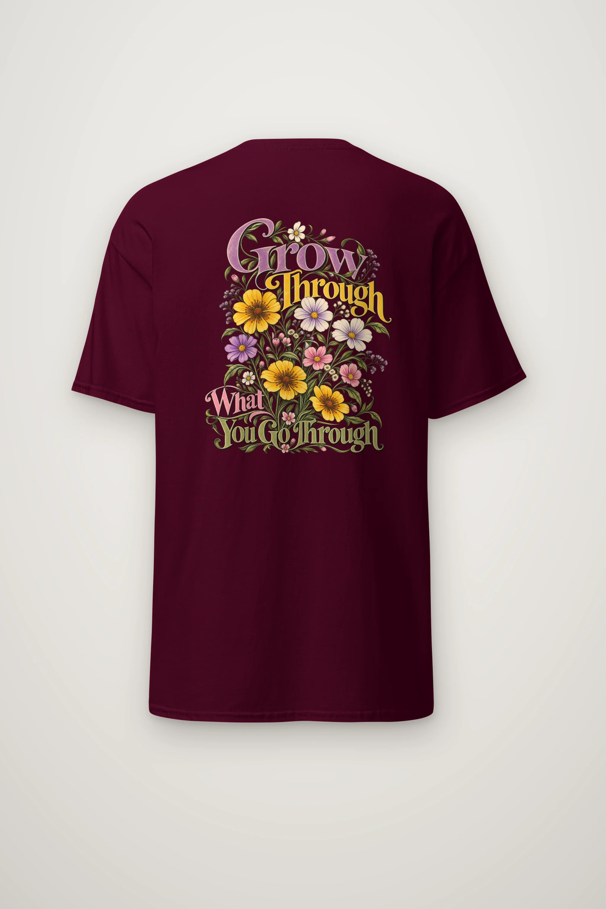 "Grow Through What You Go Through" Heavyweight Unisex Crewneck T-shirt