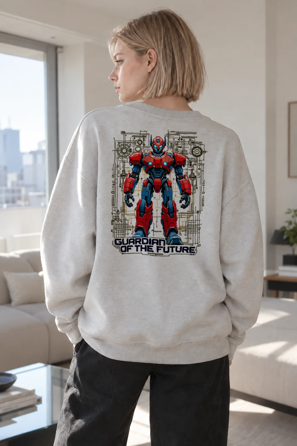 "Guardian Of The Future" Heavy Blend Unisex Crewneck Sweatshirt | Gildan 18000