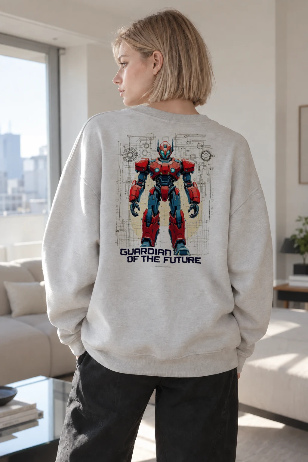 "Guardian Of The Future" Heavy Blend Unisex Crewneck Sweatshirt | Gildan 18000