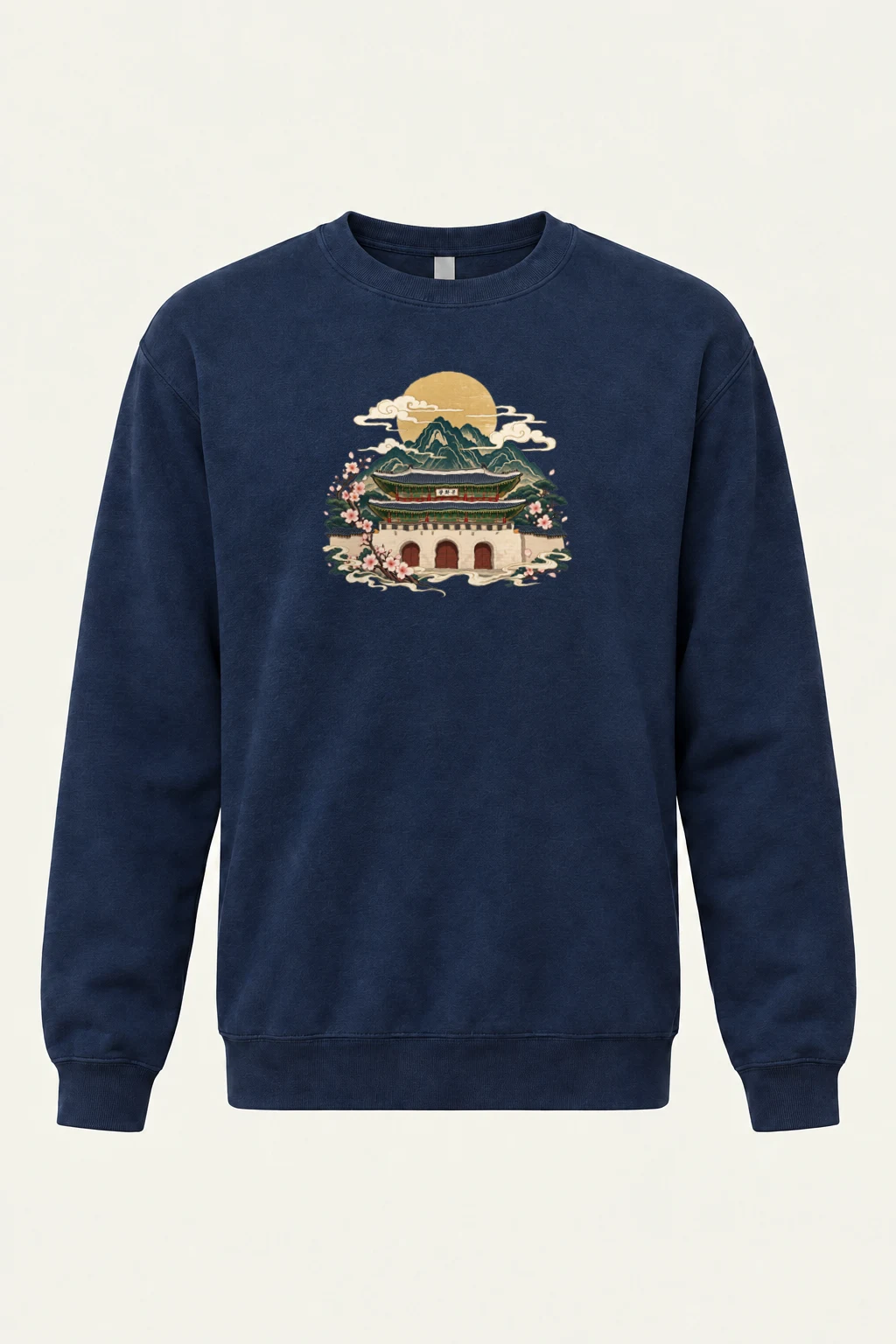 "Gwanghwamun Bloom" Heavy Blend Unisex Crewneck Sweatshirt | Gildan 18000
