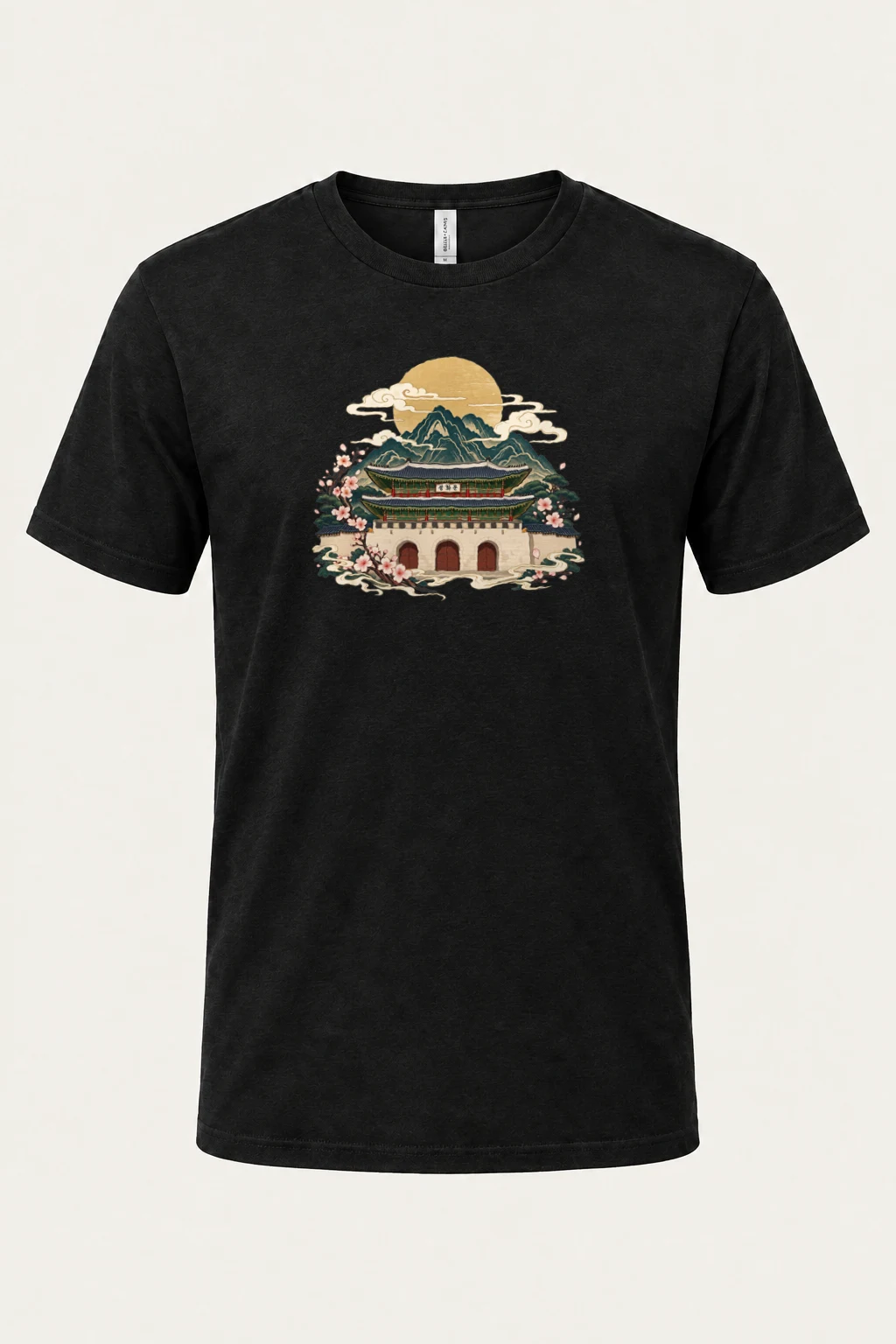"Gwanghwamun Bloom" Heavyweight Unisex Crewneck T-shirt | Gildan 5000