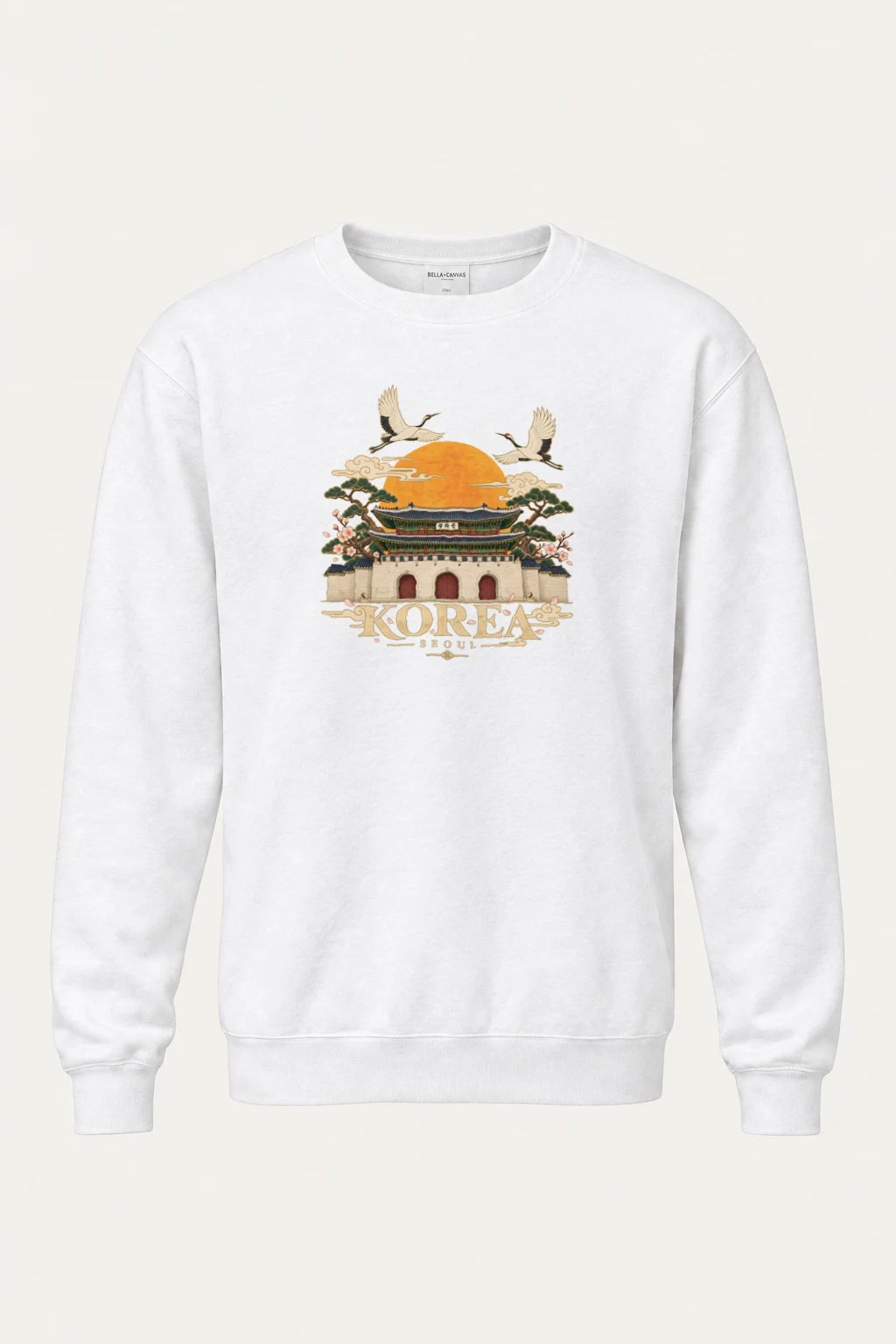 "Gwanghwamun Crane Garden" Heavy Blend Unisex Crewneck Sweatshirt | Gildan 18000