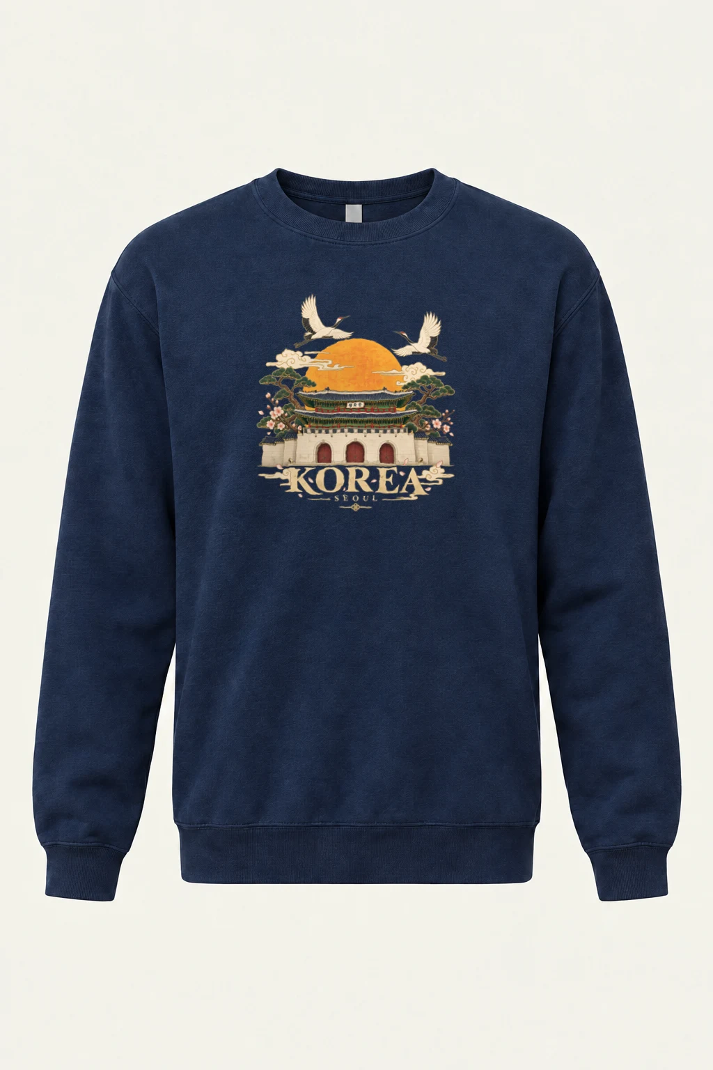 "Gwanghwamun Crane Garden" Heavy Blend Unisex Crewneck Sweatshirt | Gildan 18000