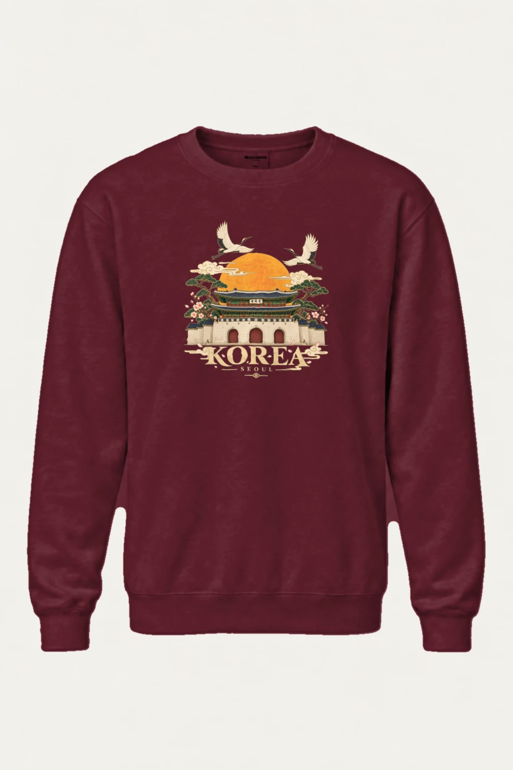 "Gwanghwamun Crane Garden" Heavy Blend Unisex Crewneck Sweatshirt | Gildan 18000