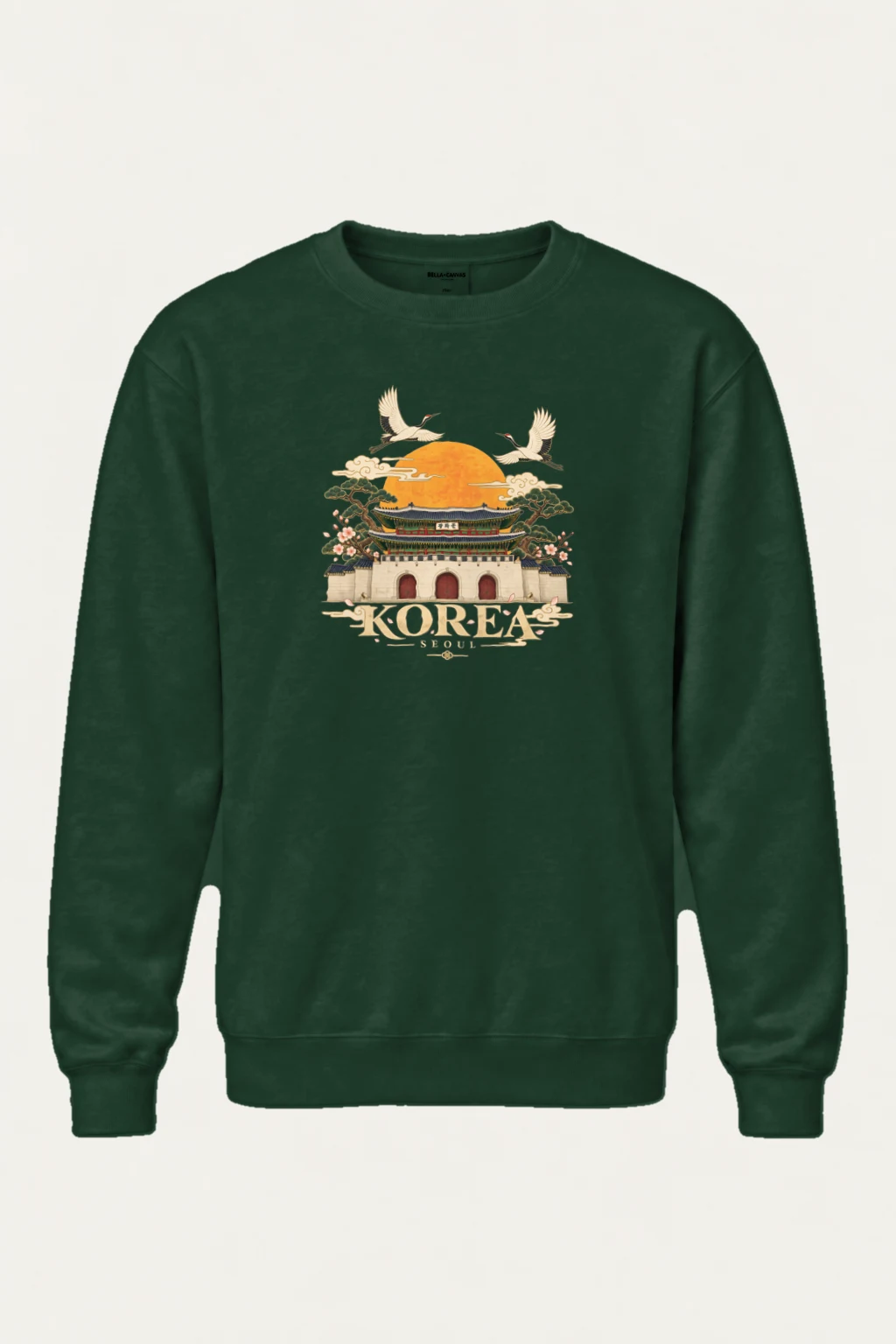 "Gwanghwamun Crane Garden" Heavy Blend Unisex Crewneck Sweatshirt | Gildan 18000