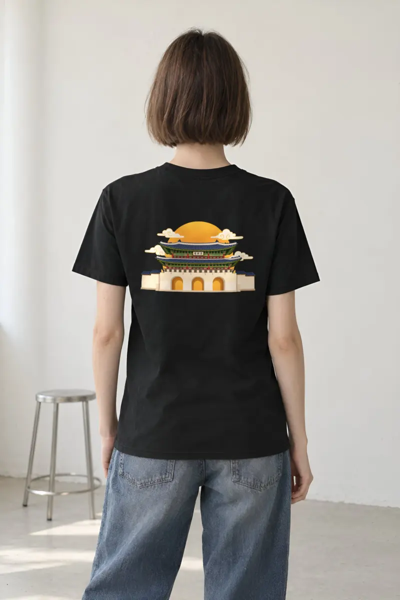 "Gwanghwamun Golden Gate" Heavyweight Unisex Crewneck T-shirt