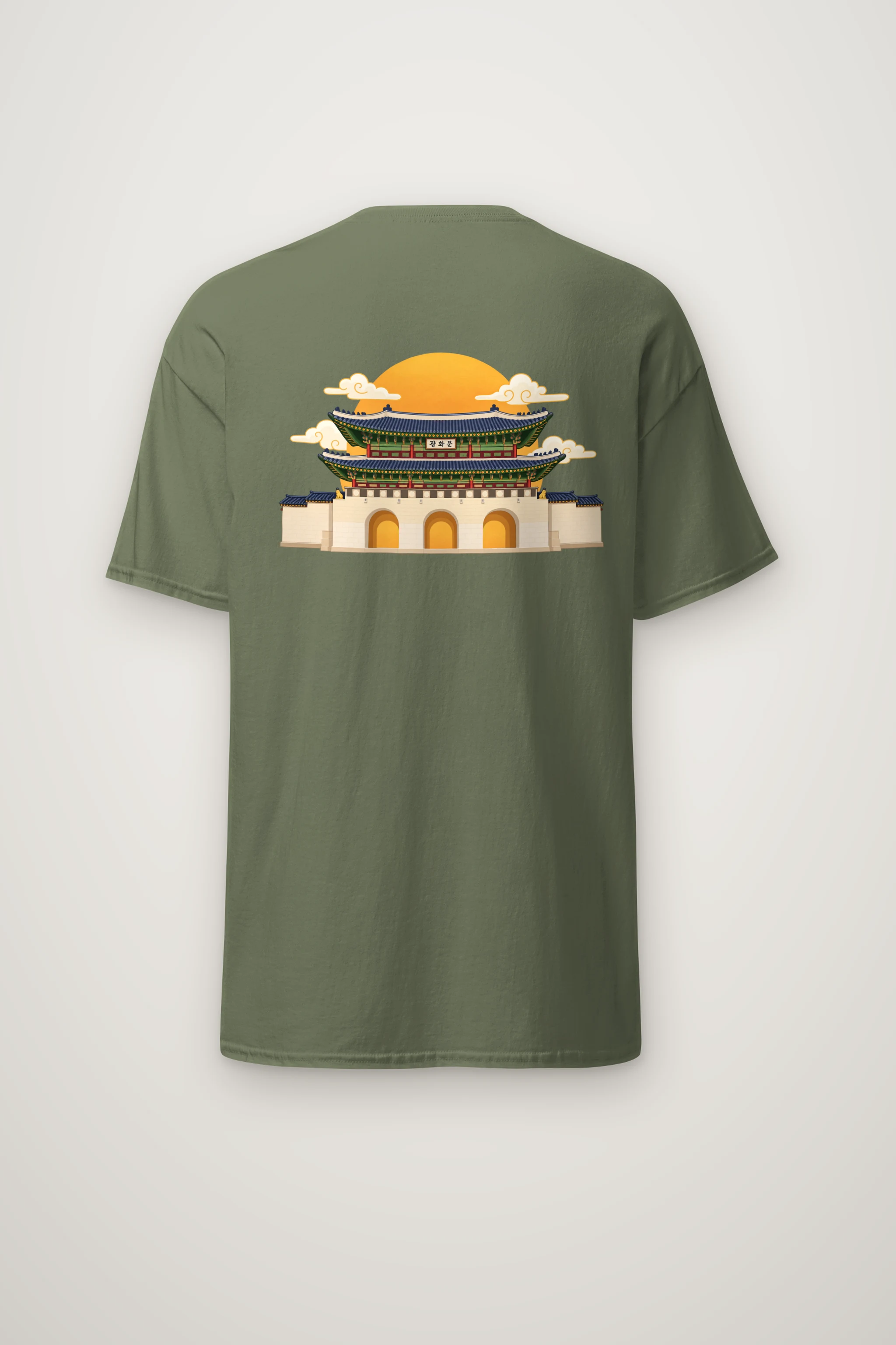 "Gwanghwamun Golden Gate" Heavyweight Unisex Crewneck T-shirt