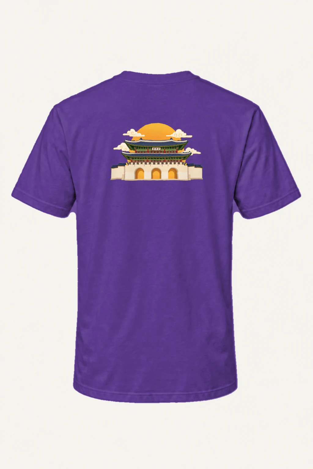 "Gwanghwamun Golden Gate" Heavyweight Unisex Crewneck T-shirt | Gildan 5000
