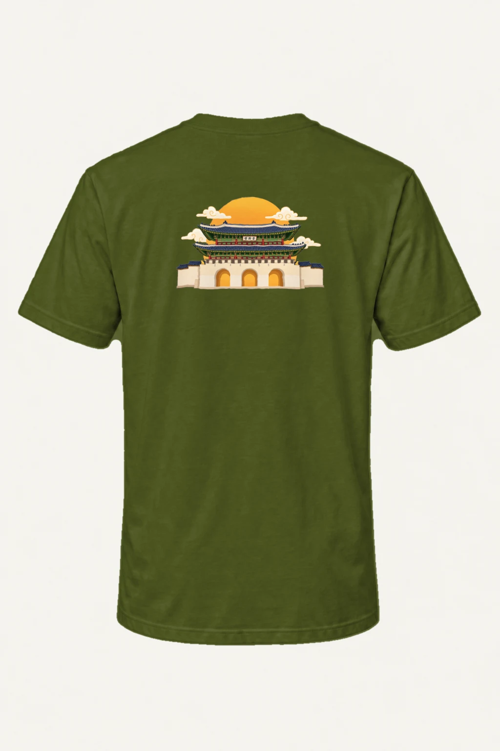 "Gwanghwamun Golden Gate" Heavyweight Unisex Crewneck T-shirt | Gildan 5000