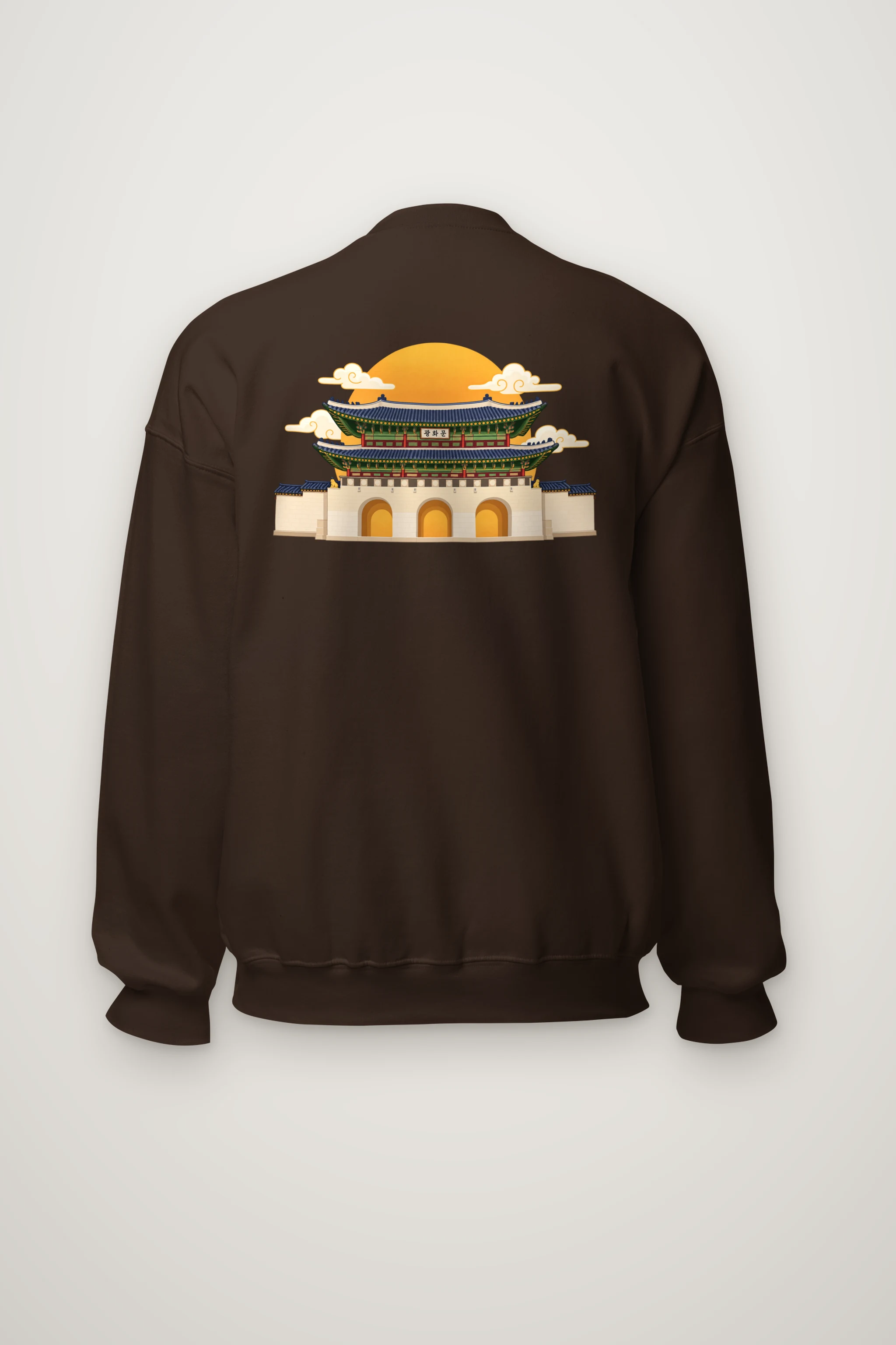 "Gwanghwamun Golden Sun" Heavy Blend Unisex Crewneck Sweatshirt