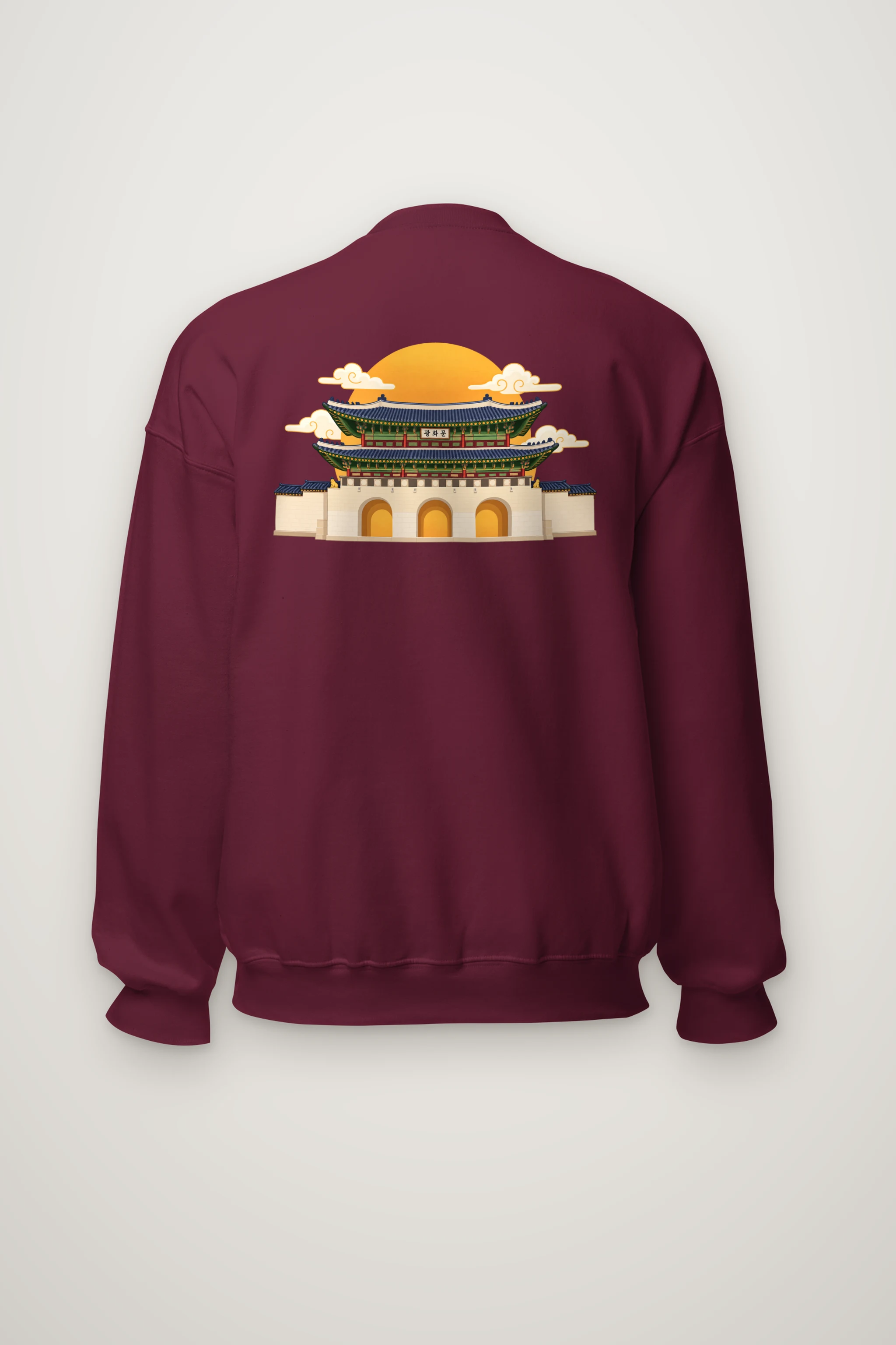 "Gwanghwamun Golden Sun" Heavy Blend Unisex Crewneck Sweatshirt