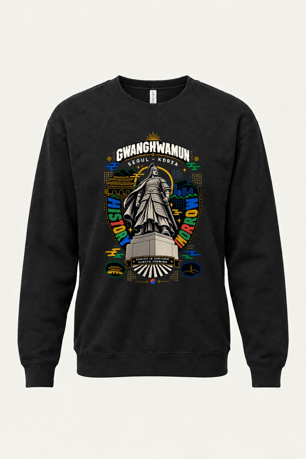 "Gwanghwamun Historic Warrior" Heavy Blend Unisex Crewneck Sweatshirt | Gildan 18000