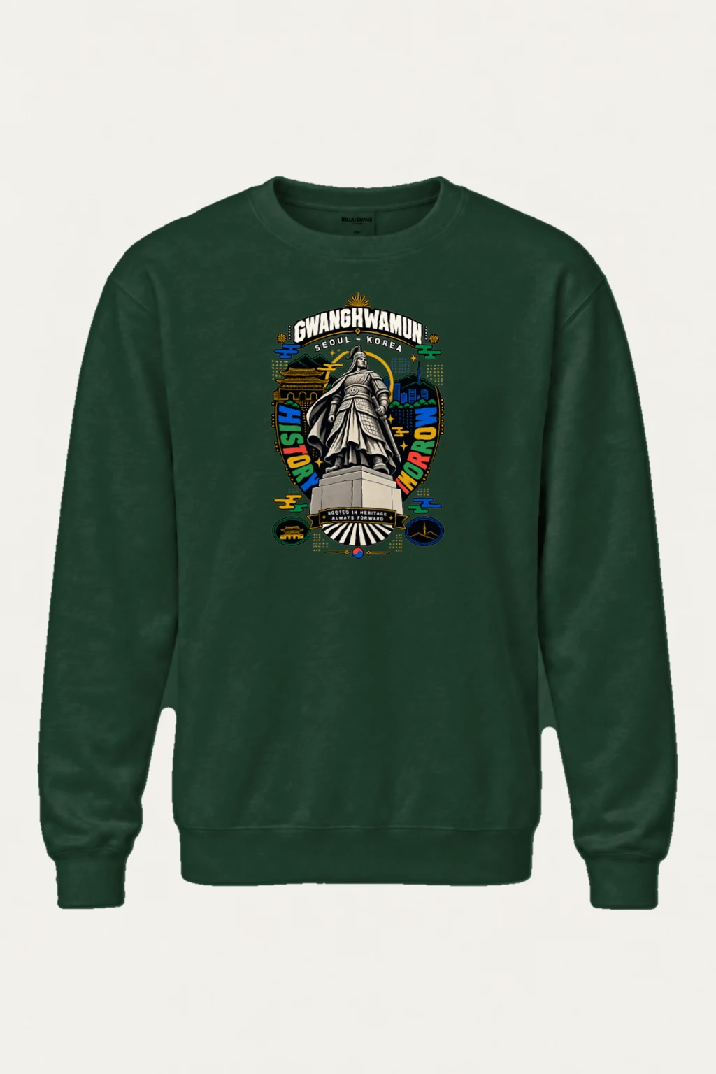 "Gwanghwamun Historic Warrior" Heavy Blend Unisex Crewneck Sweatshirt | Gildan 18000