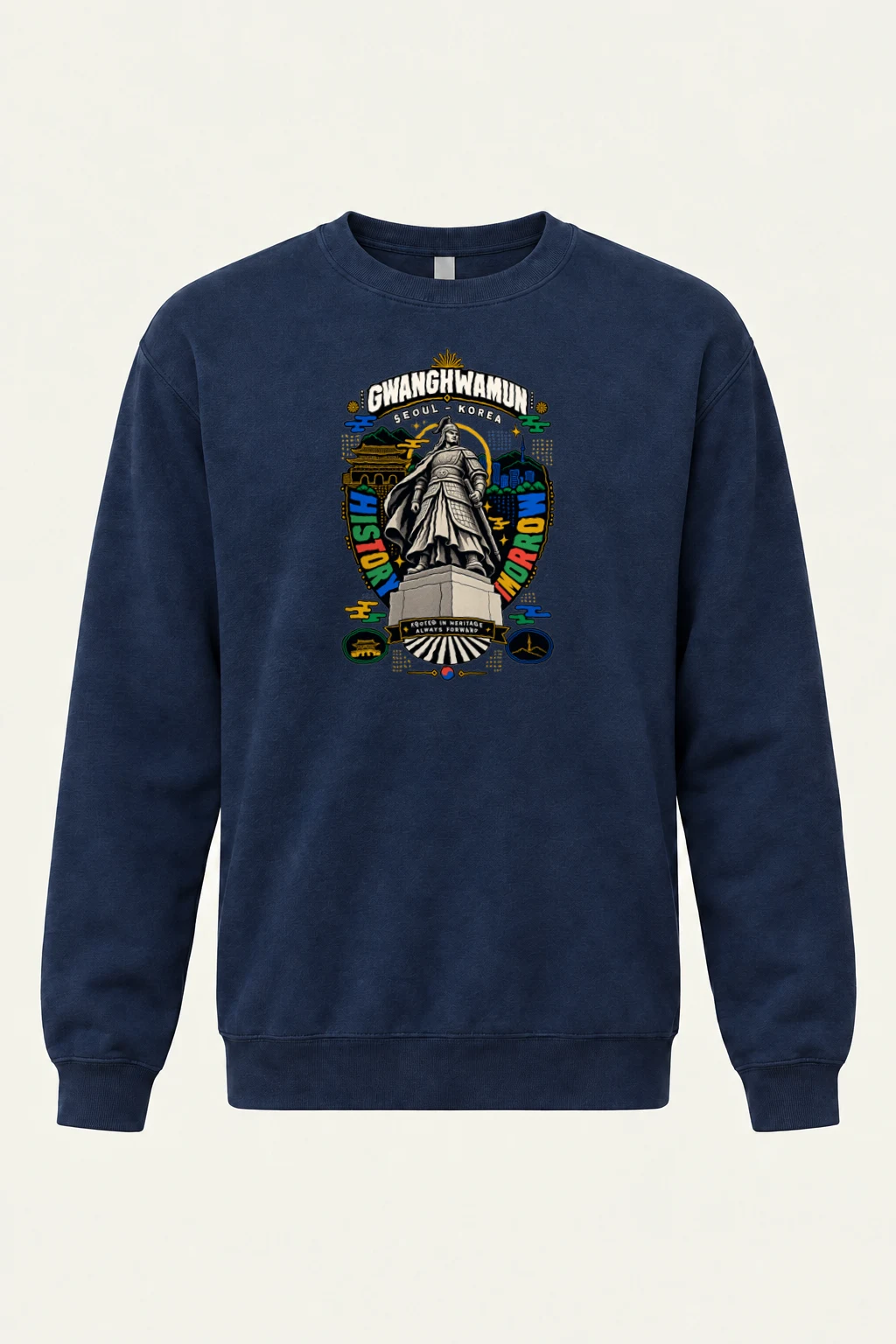 "Gwanghwamun Historic Warrior" Heavy Blend Unisex Crewneck Sweatshirt | Gildan 18000