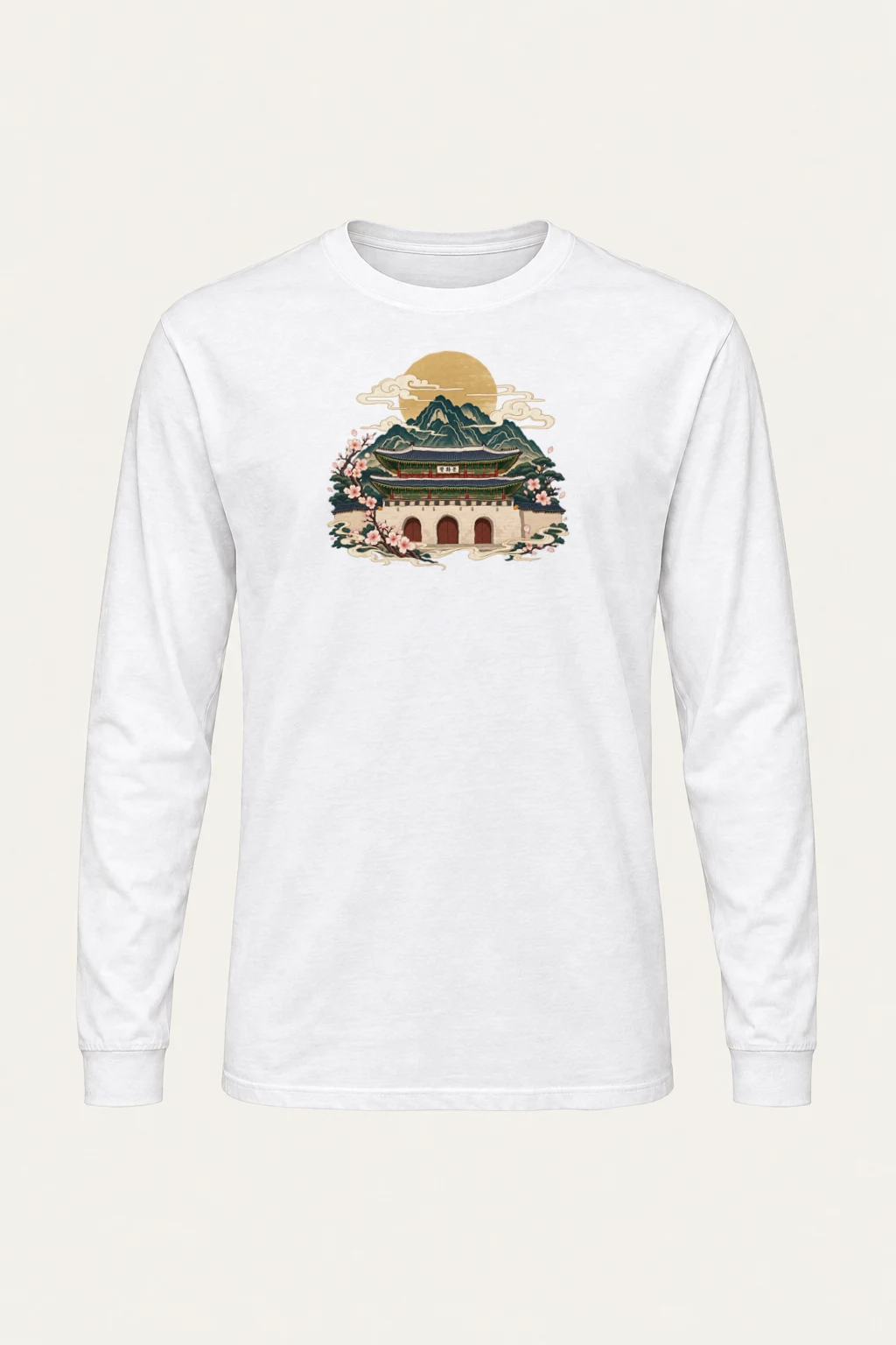 "Gwanghwamun In Bloom" Unisex Longsleeve T-shirt | Gildan 2400