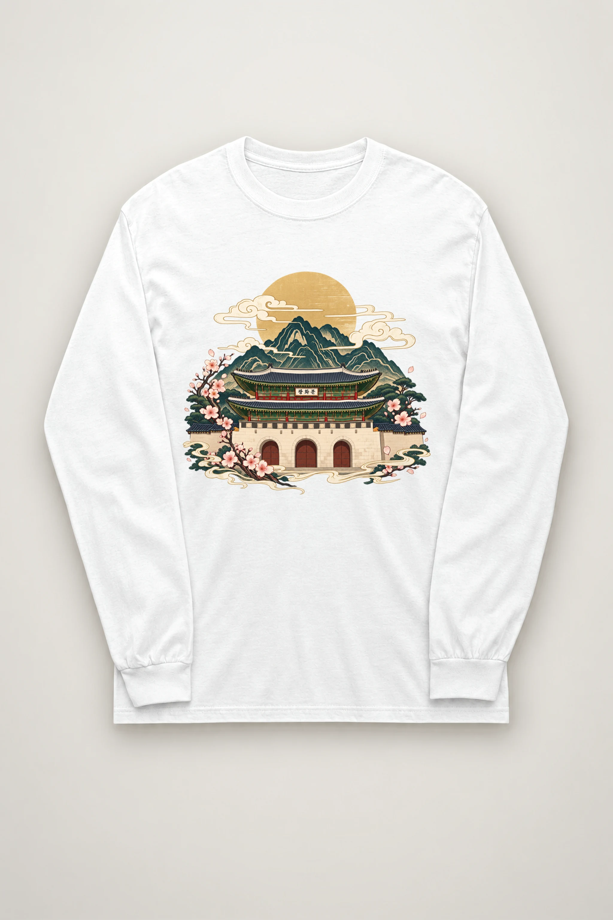 "Gwanghwamun In Bloom" Unisex Longsleeve T-shirt